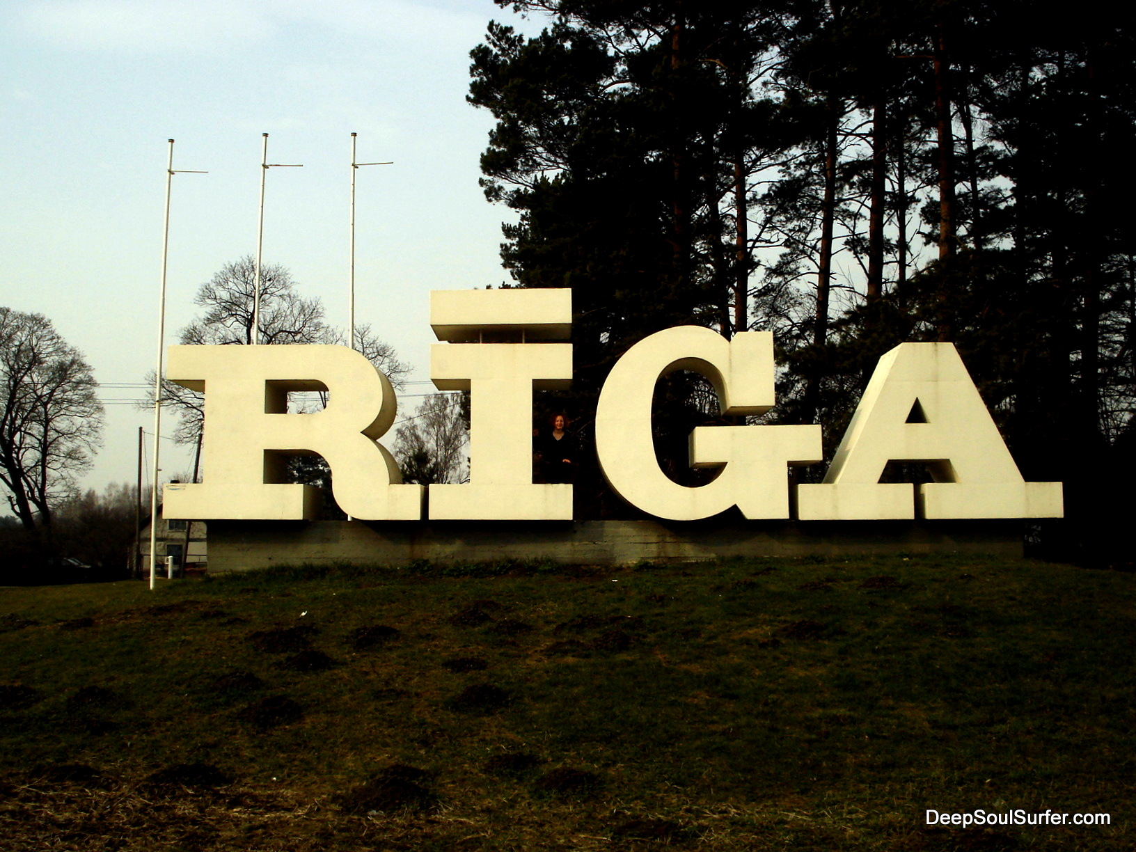Welcome to Riga Road Sign, Riga, Latvia - Deep Soul Surfer
