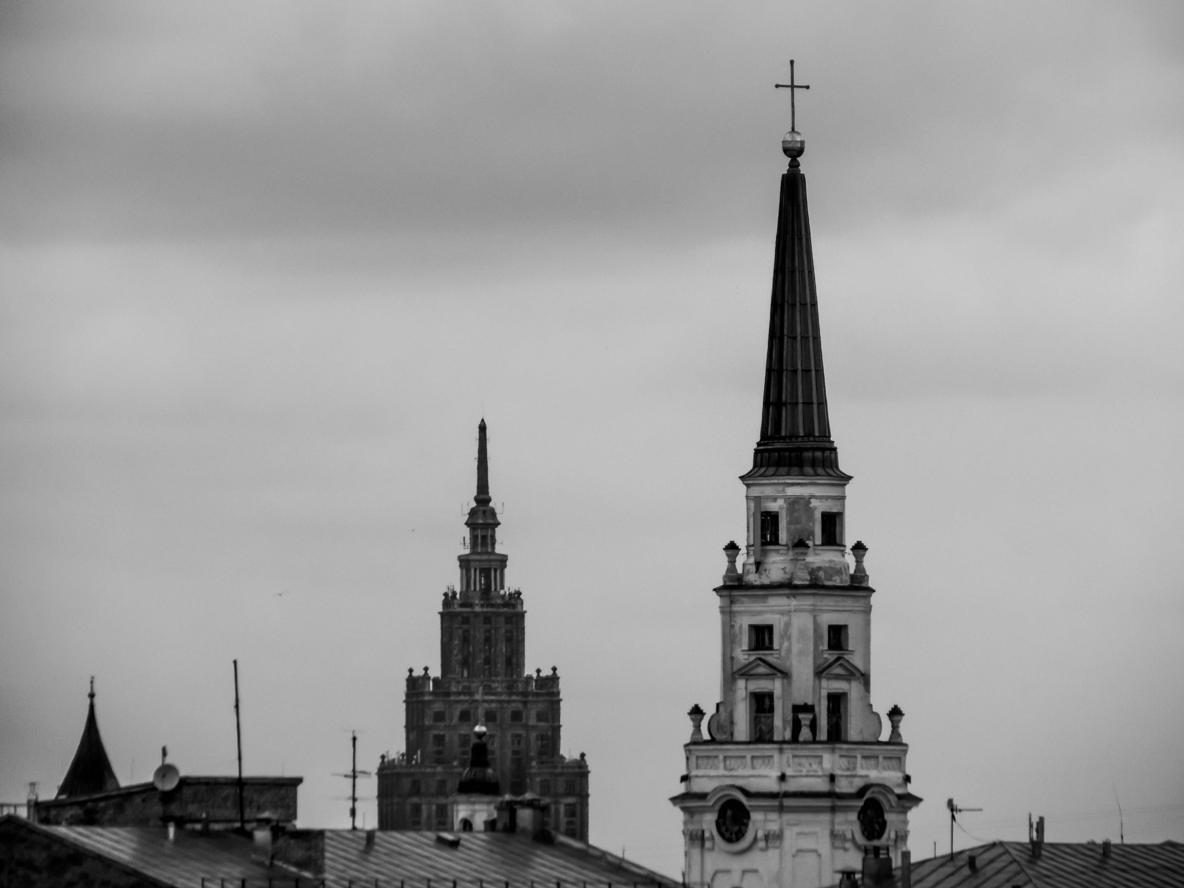 Riga's old city towers photo