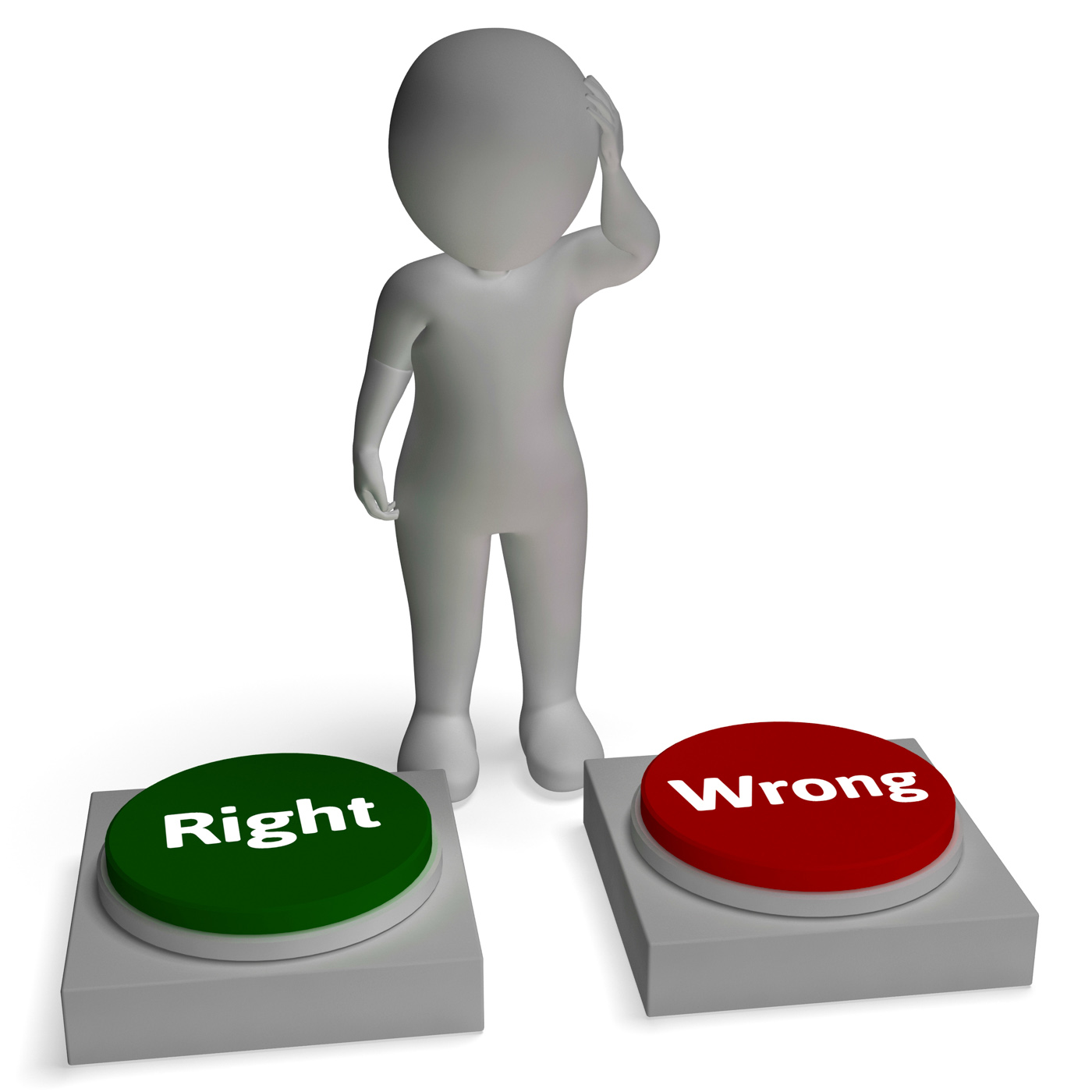 Right Wrong Buttons Shows Correct Or Incorrect, Assess, Assessment, Correct, Error, HQ Photo