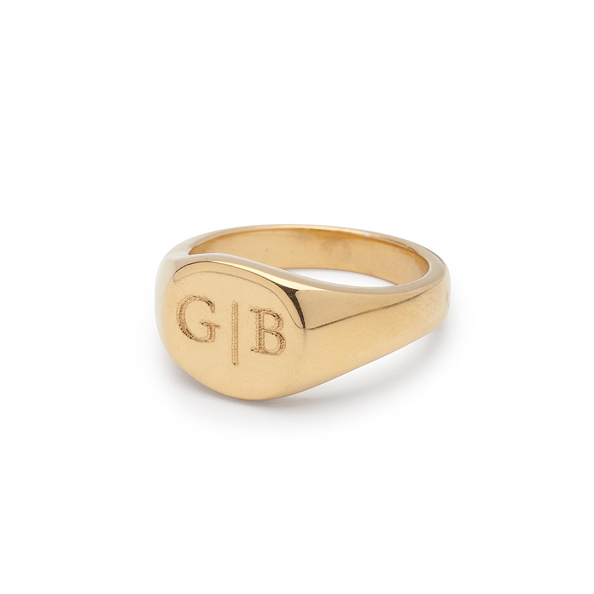 Double Initial Signet Ring - Personalized Jewelry ...