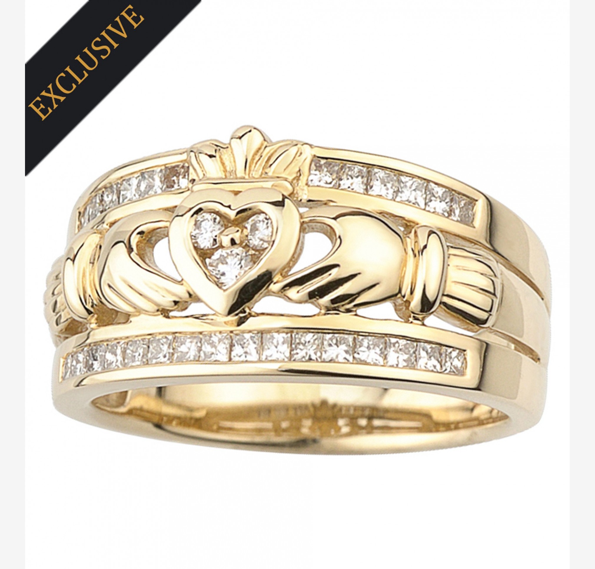 Gold Irish Claddagh Ring