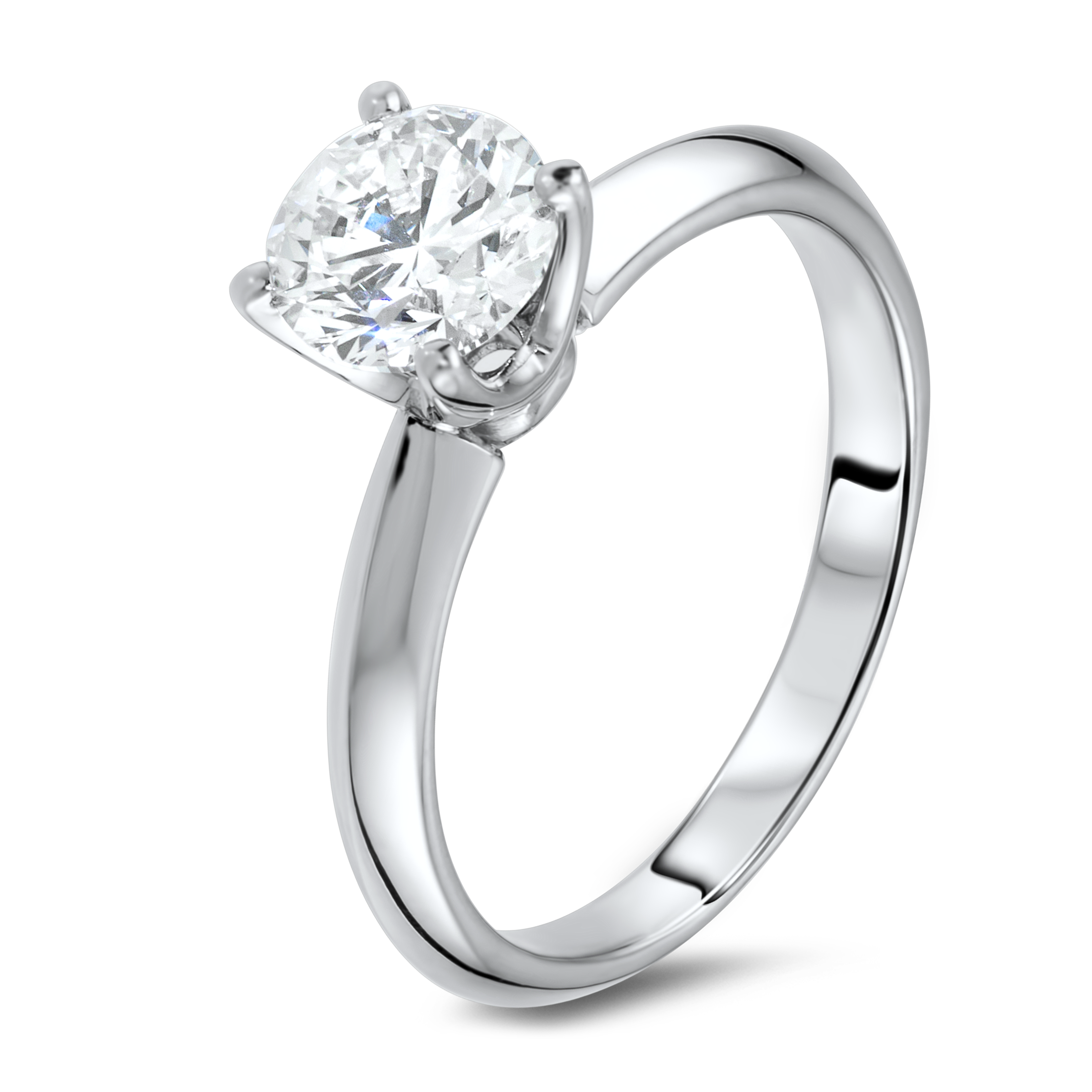 Diamond ring in 18k white gold – Diamondland