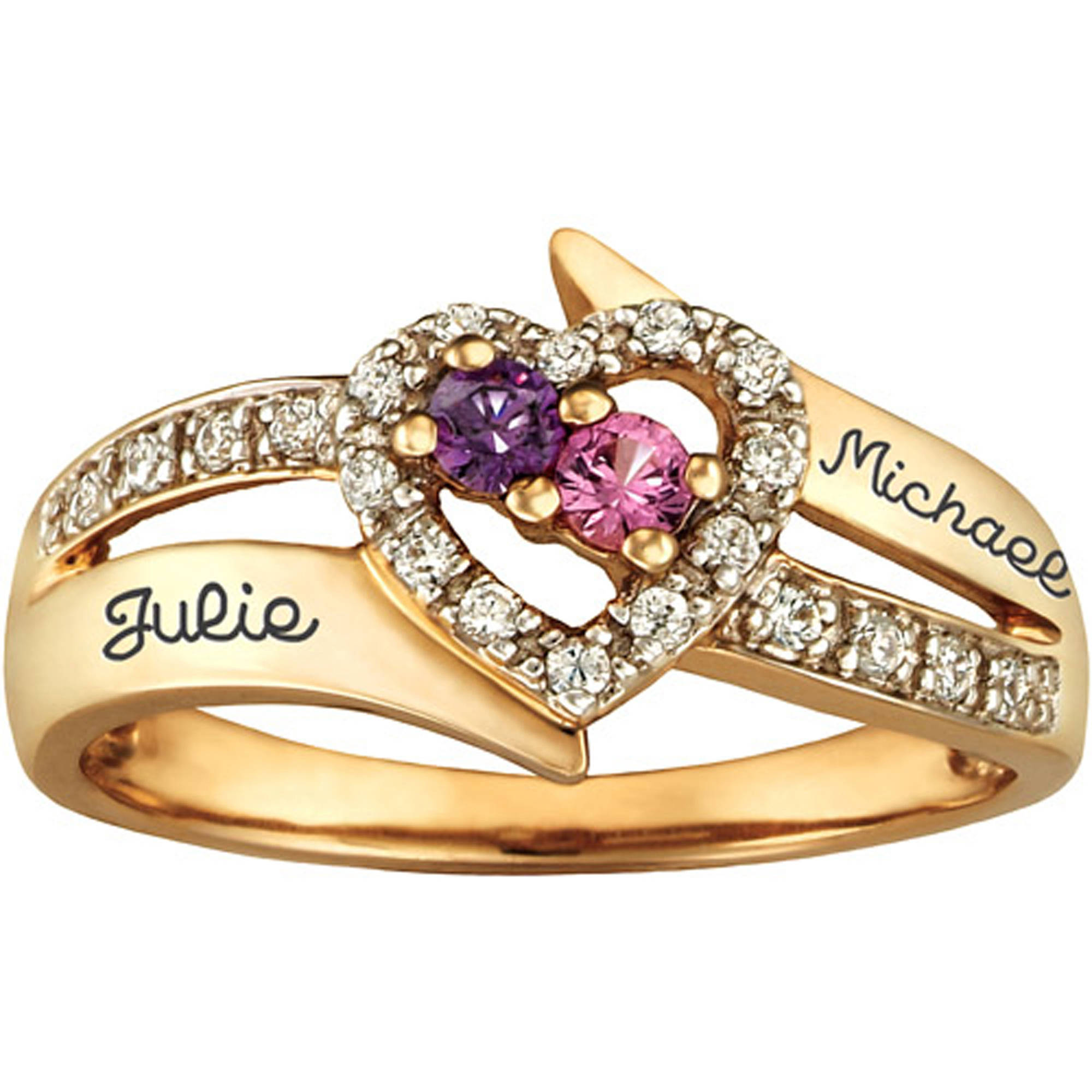 Keepsake Personalized Family Jewelry Enchantment Promise Ring ...