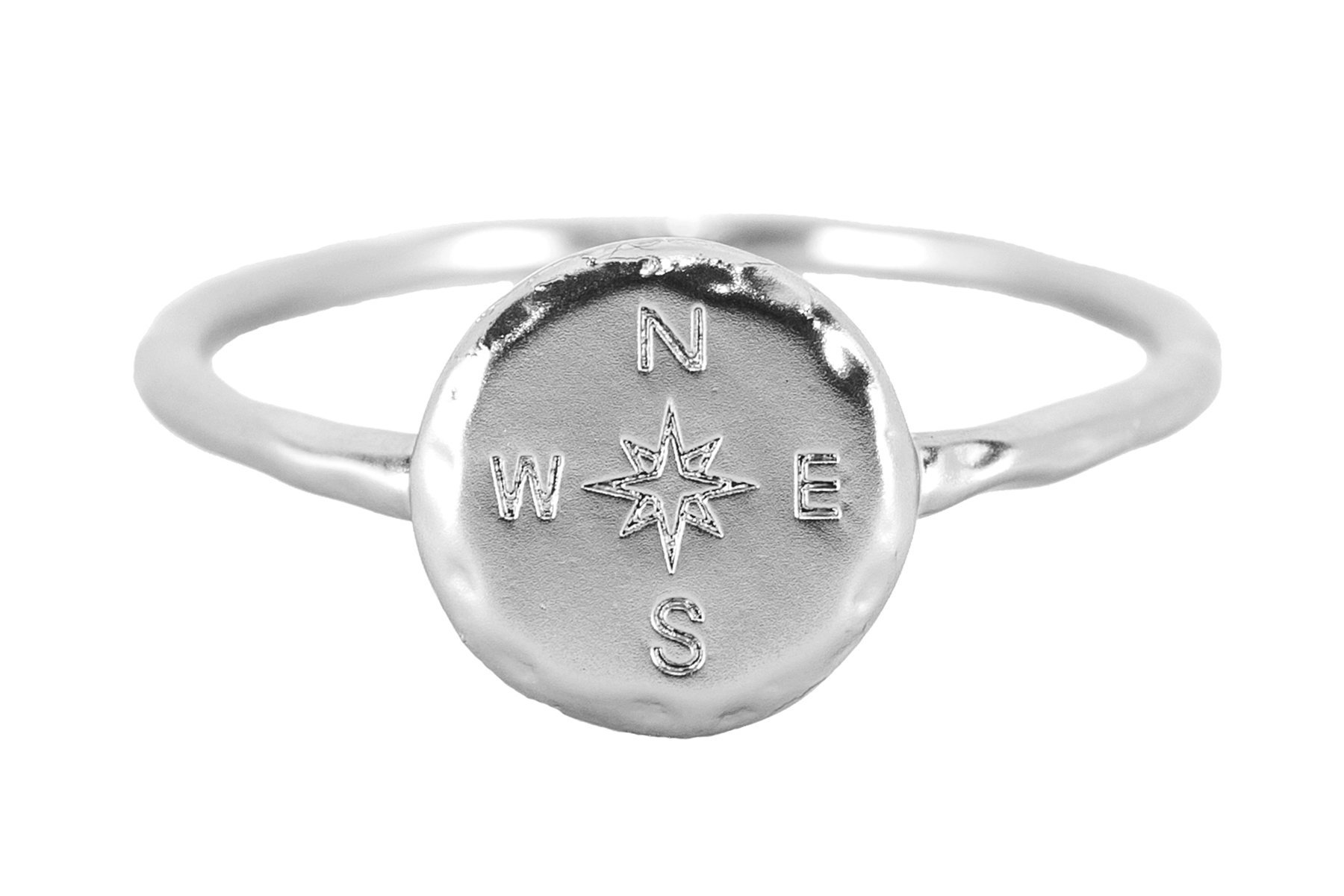 Silver Compass Ring | Pura Vida Bracelets