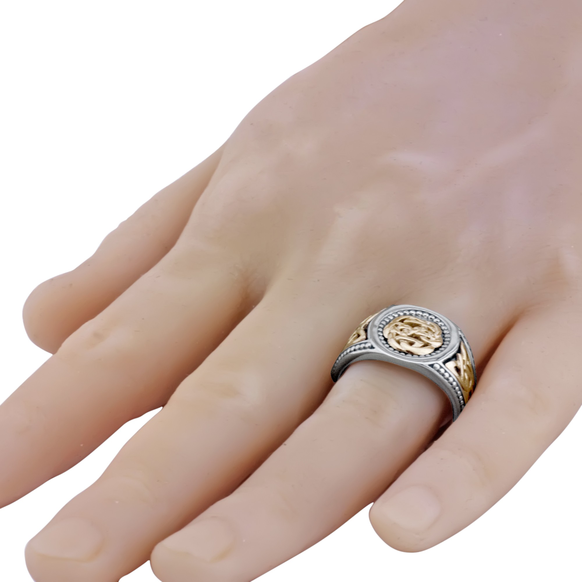 Keith Jack Path of Life Ring in Sterling Silver and 10kt Yellow Gold ...