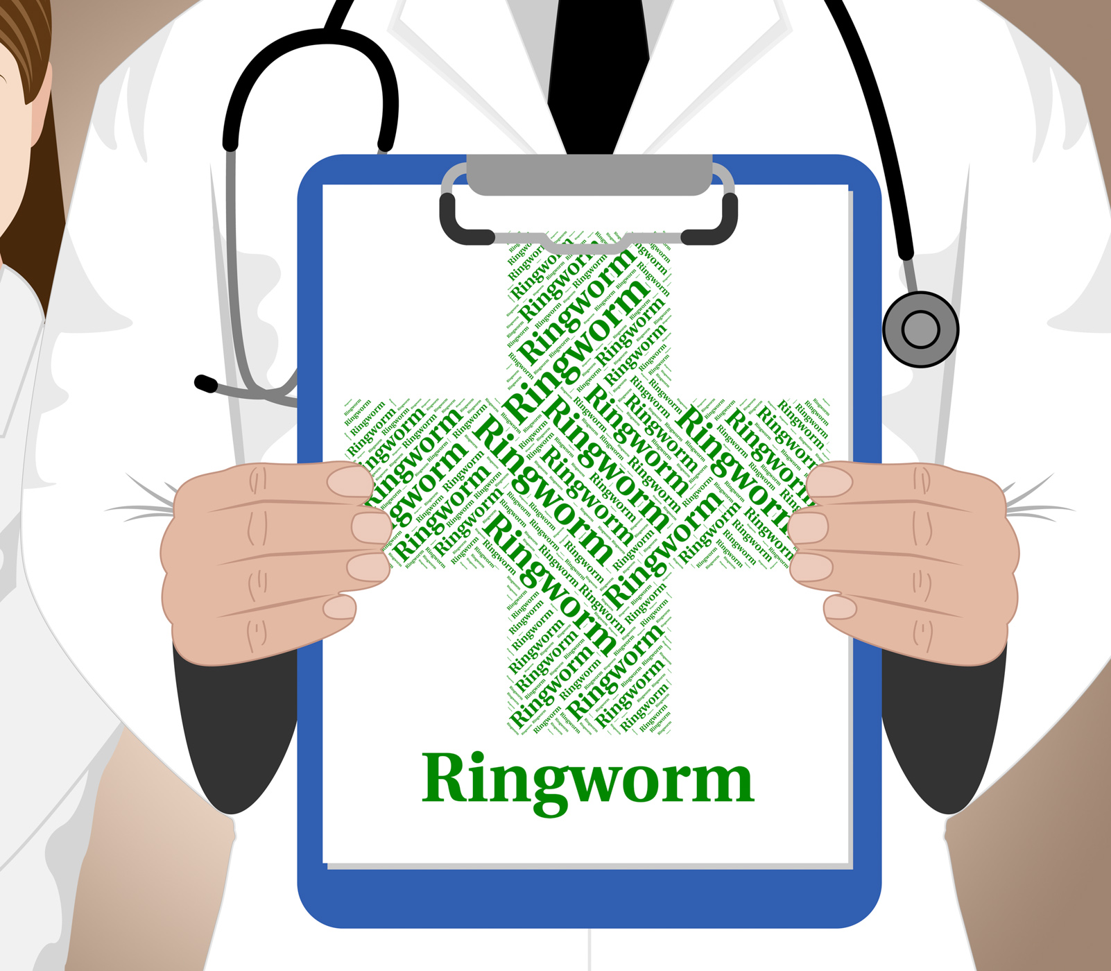 Ringworm word means poor health and afflictions photo