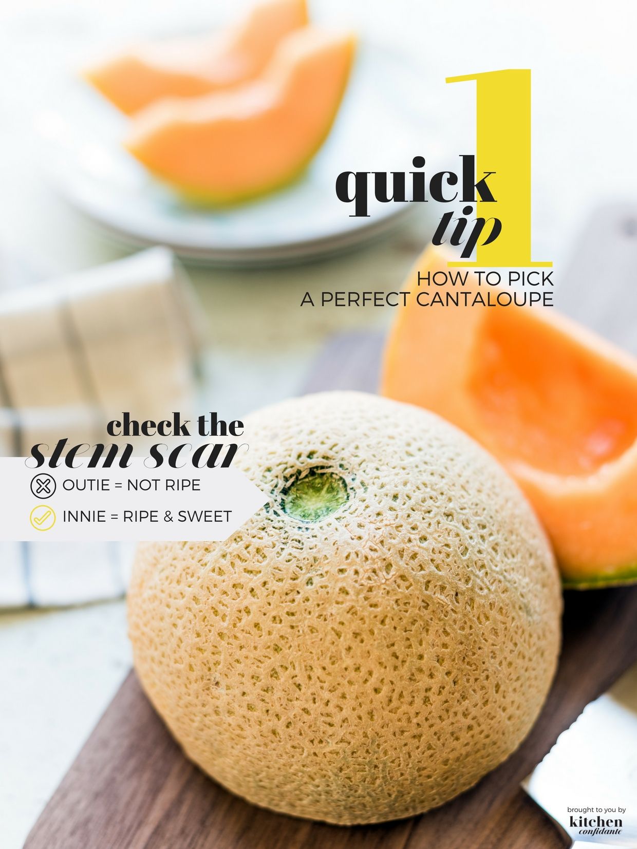 How to Pick a Perfect Cantaloupe - This One Quick Tip will guarantee ...