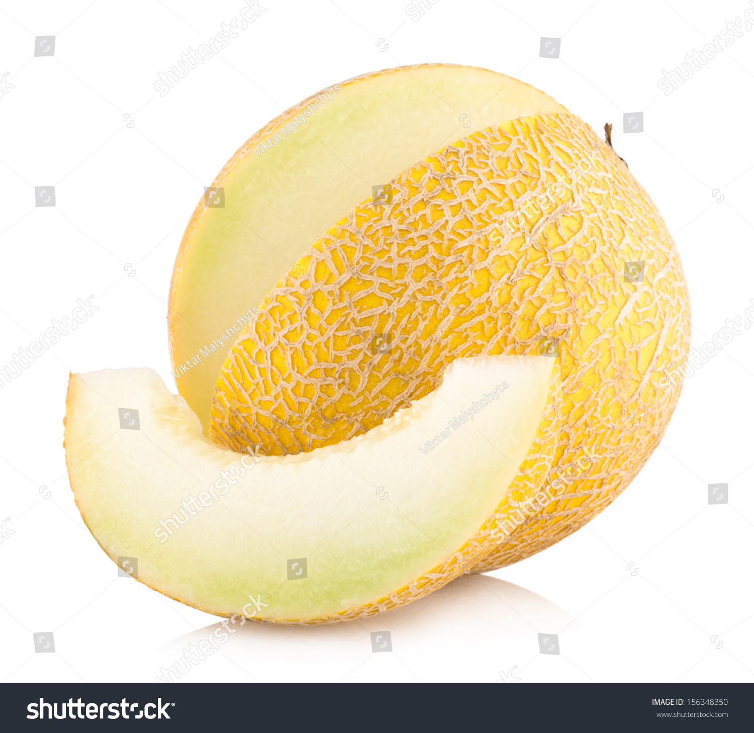 Ripe Melon Isolated On White Background Stock Photo (Royalty Free ...