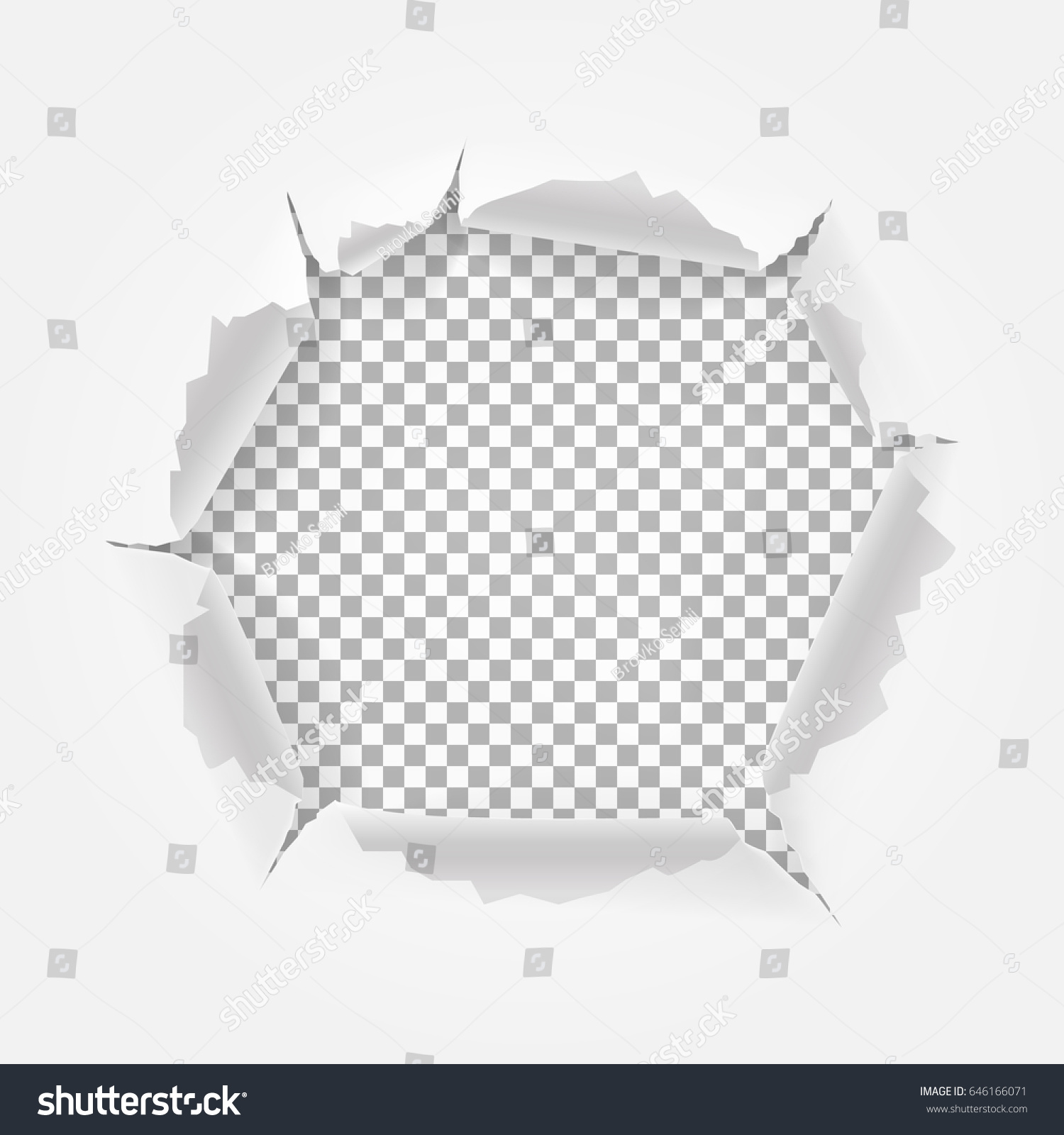 Torn Paper Space Text Torn Hole Stock Vector 646166071 - Shutterstock