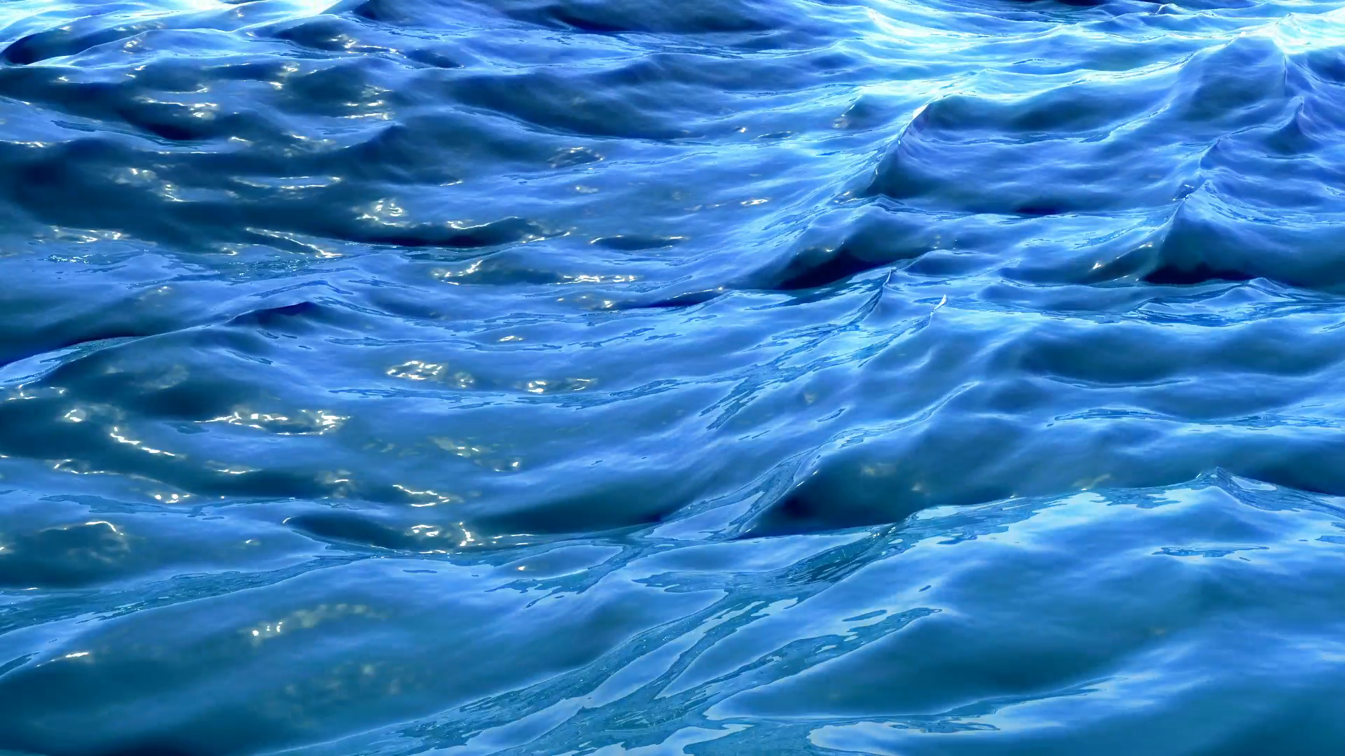 Ocean: loopable blue water ripples and waves with slow motion Motion ...