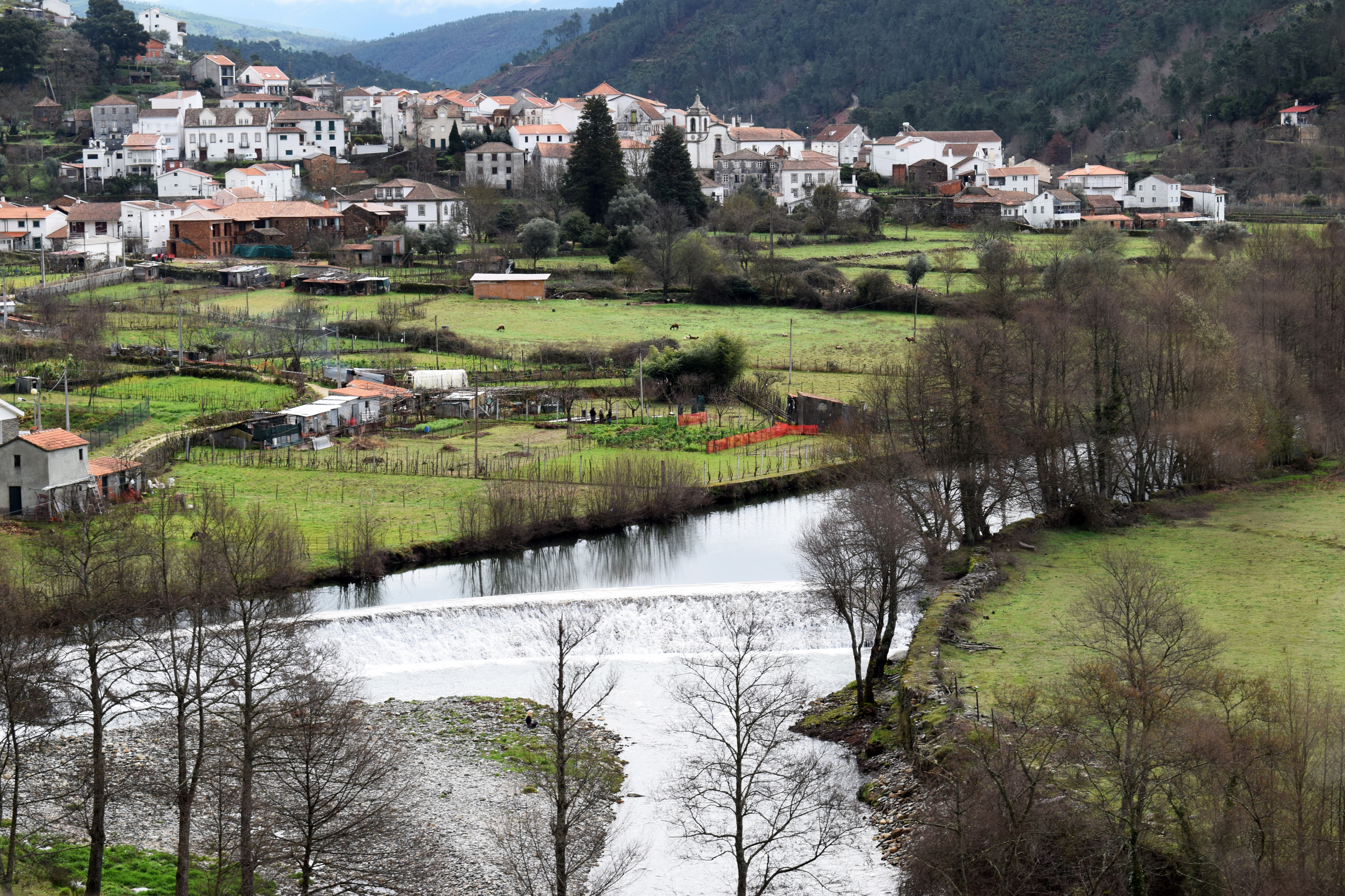 River below a portuguese town photo