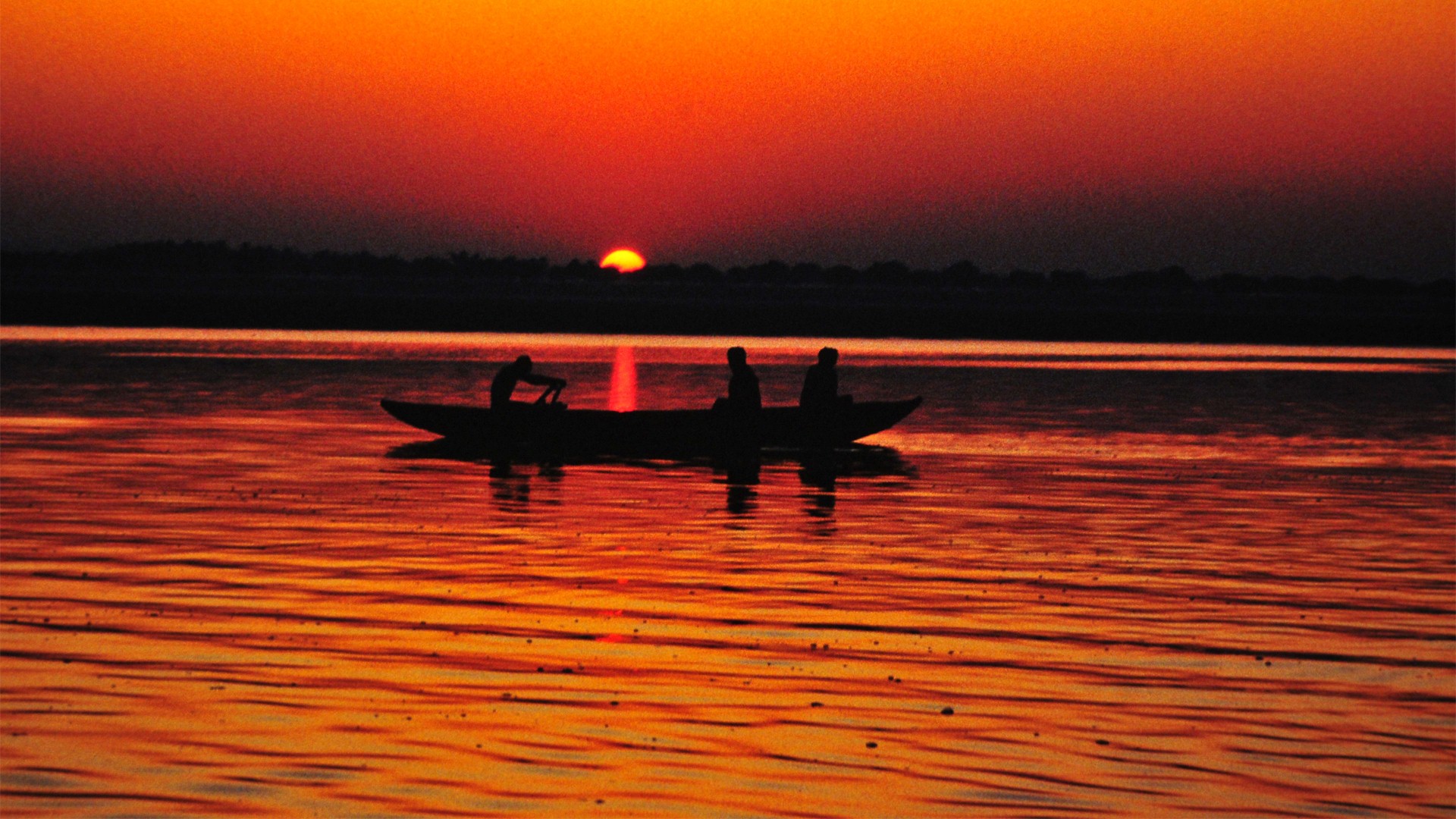 Download Big River Ganges During Sunset Facebook Cover - FB Covers Hub