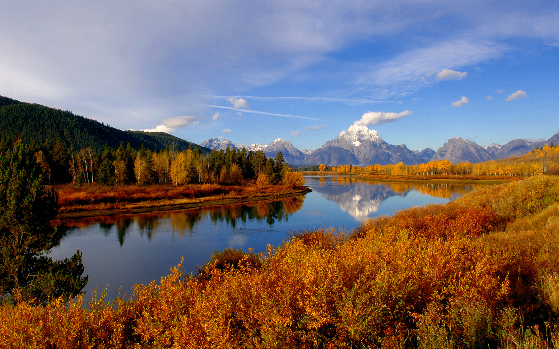 Autumn Mountain and River Landscape Wallpaper | Gallery ...