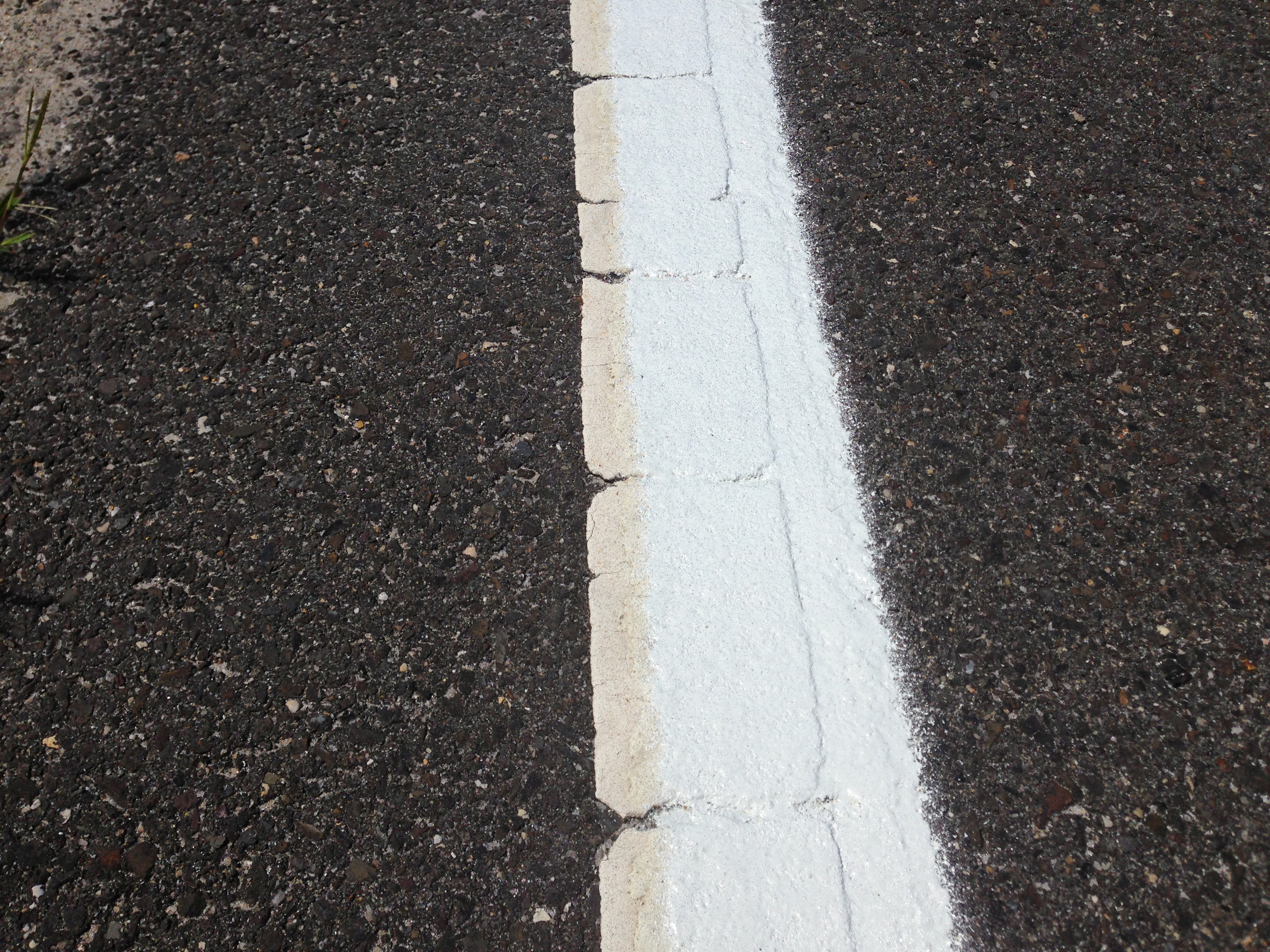 File:2014-08-29 13 04 34 Fresh white road paint laid on top of old ...