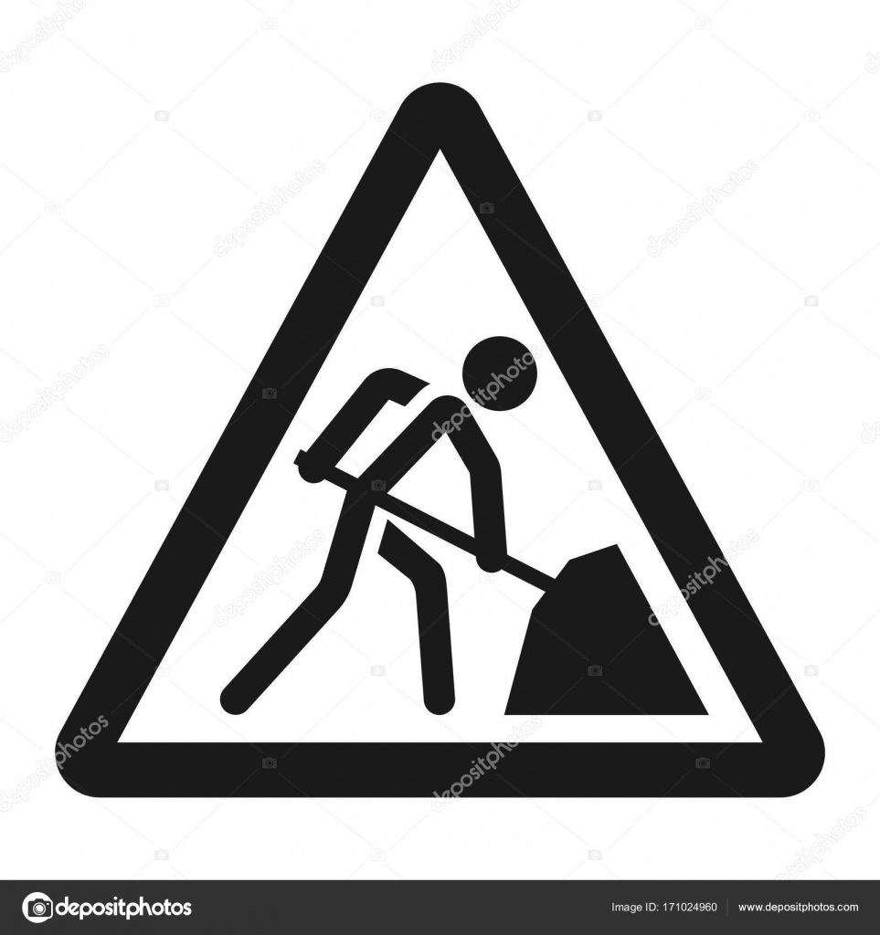 Road works sign line icon — Stock Vector © amin268 #171024960