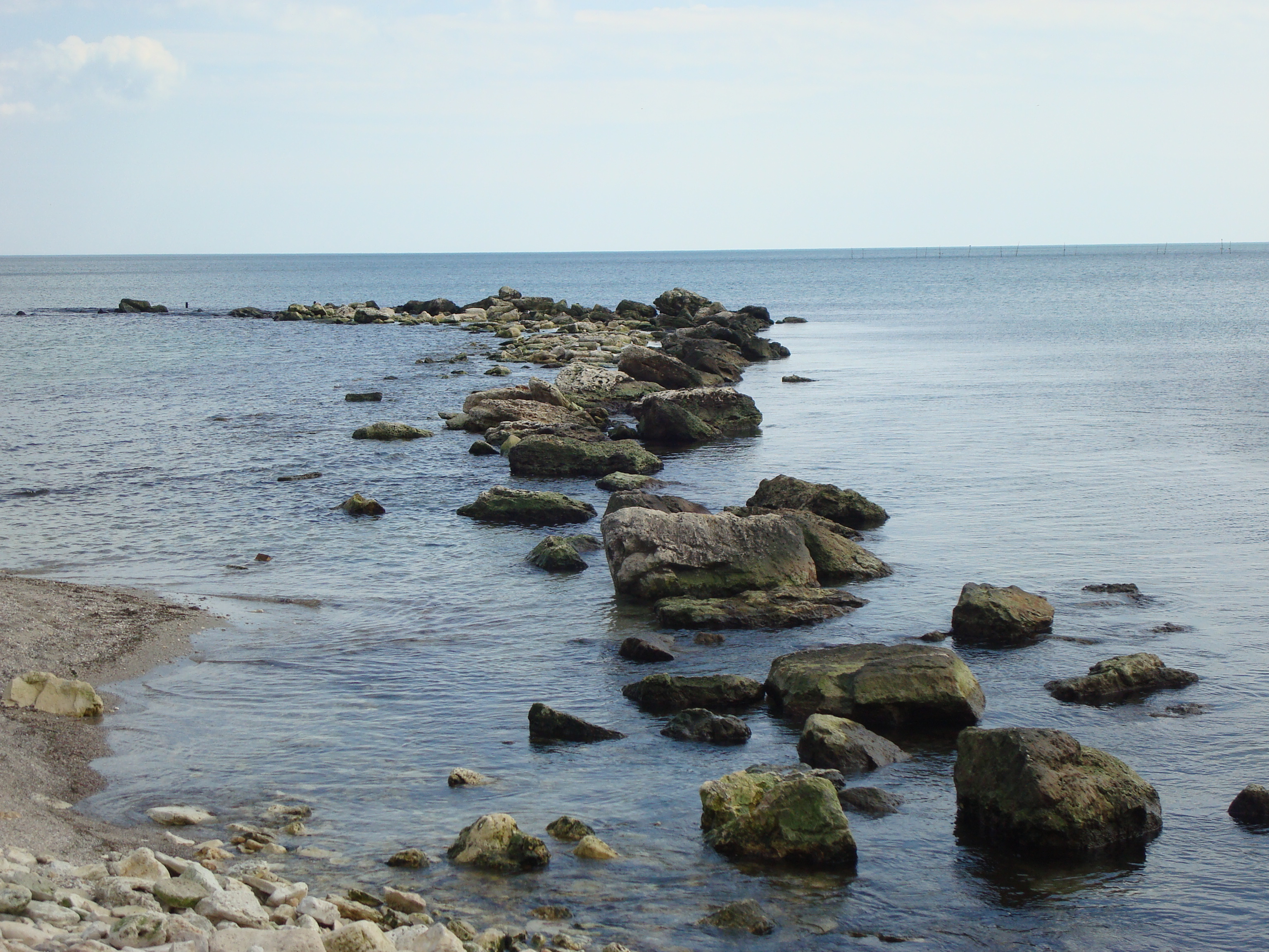 Rocks in the sea, Balchik, Beach, Blue, Bulgaria, HQ Photo