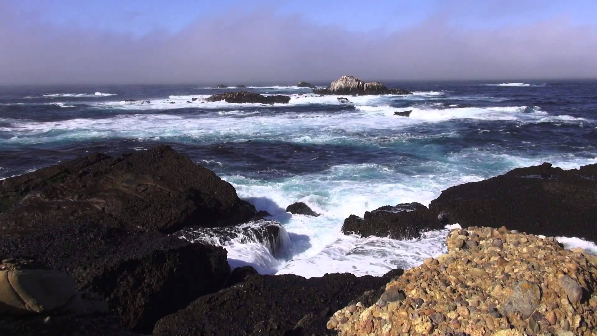 Relaxing Ocean Waves Crashing Into Rocky Shore (3 Hours) - YouTube