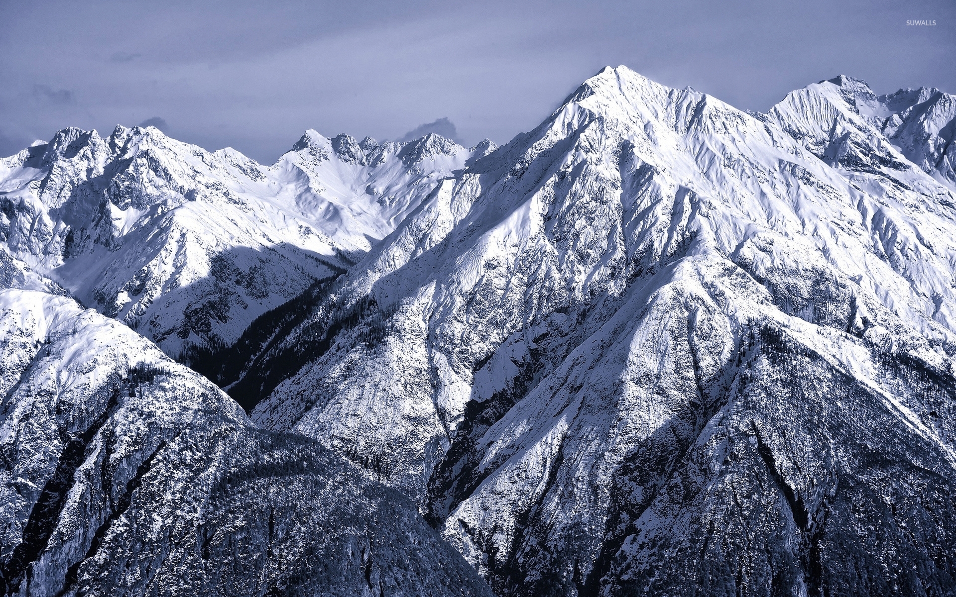 Snowy rocky mountains wallpaper - Nature wallpapers - #36084