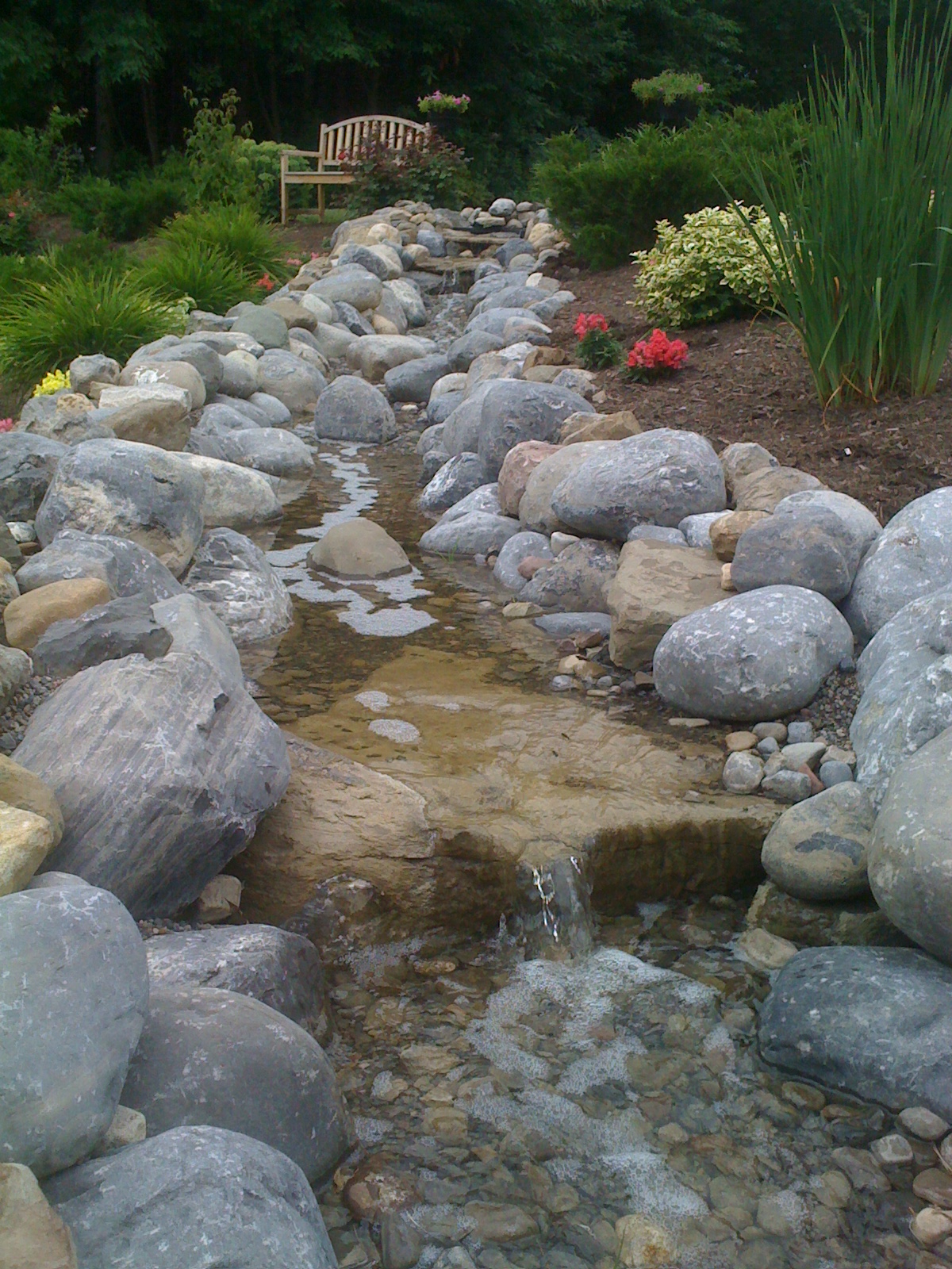 Rocky stream water feature | Landscape Authority