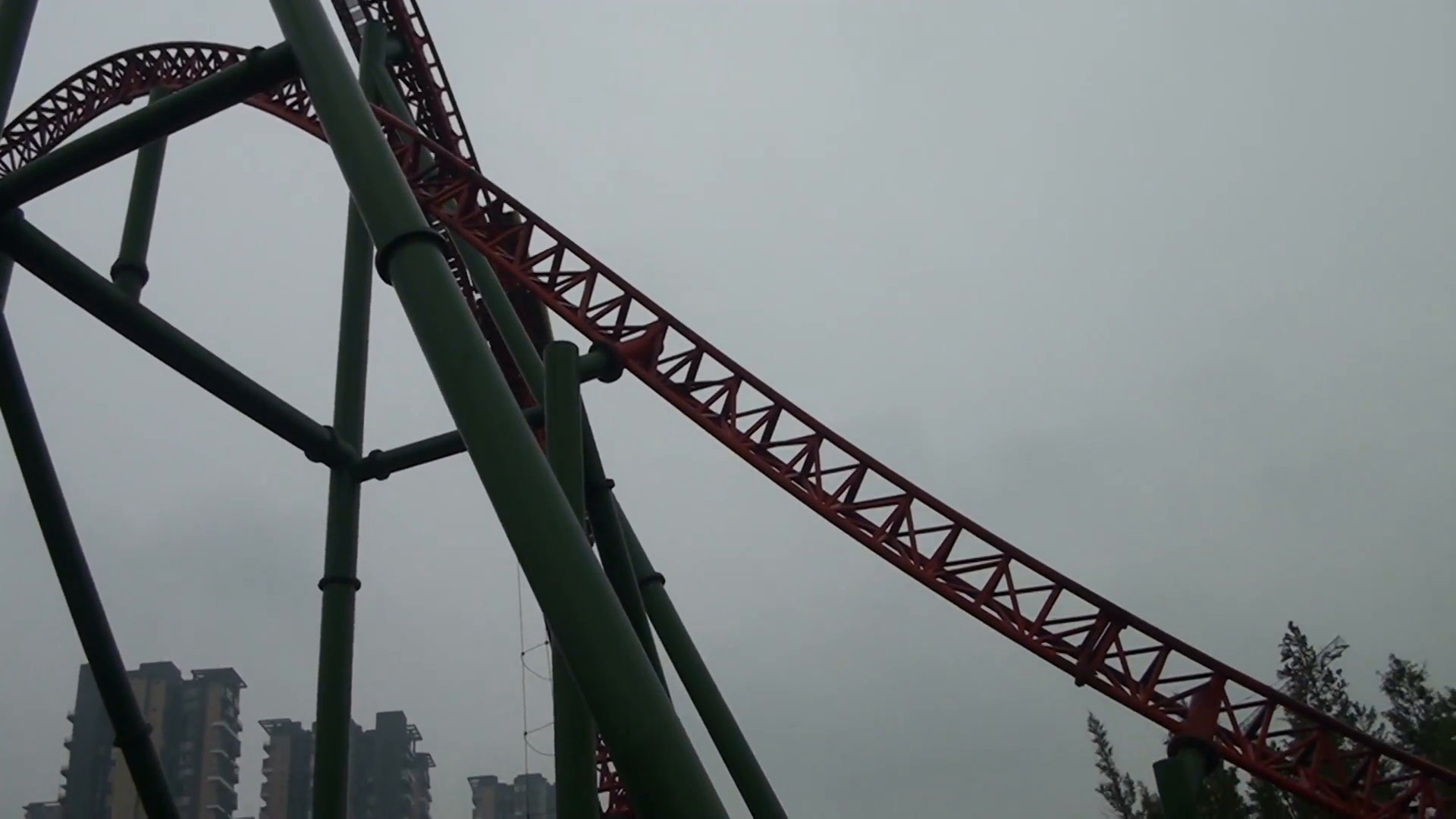 Roller Coaster Rides up Incline on Track Stock Video Footage ...