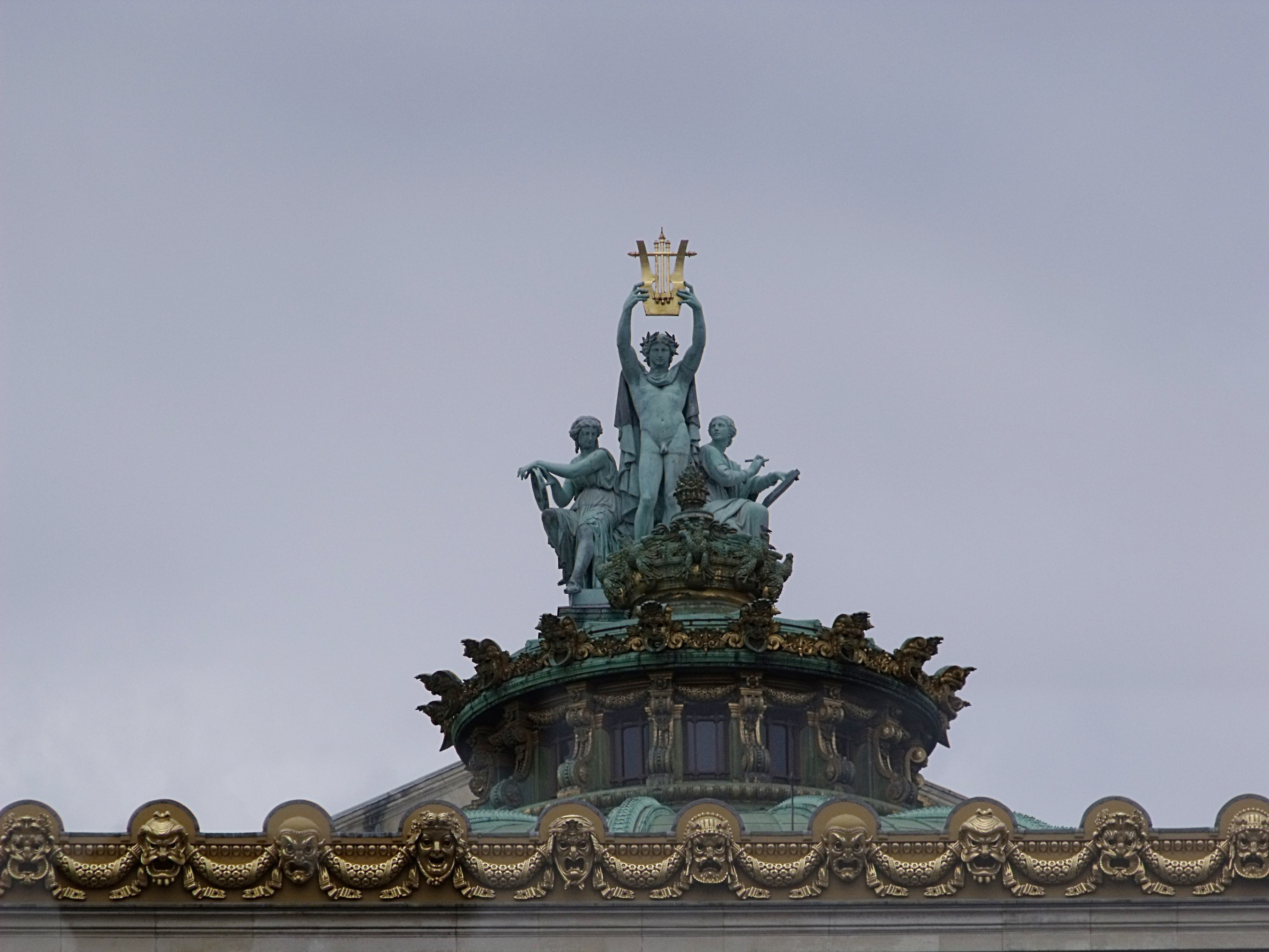 File:Apollo, Poetry and Music roof sculpture - Opera Garnier ...