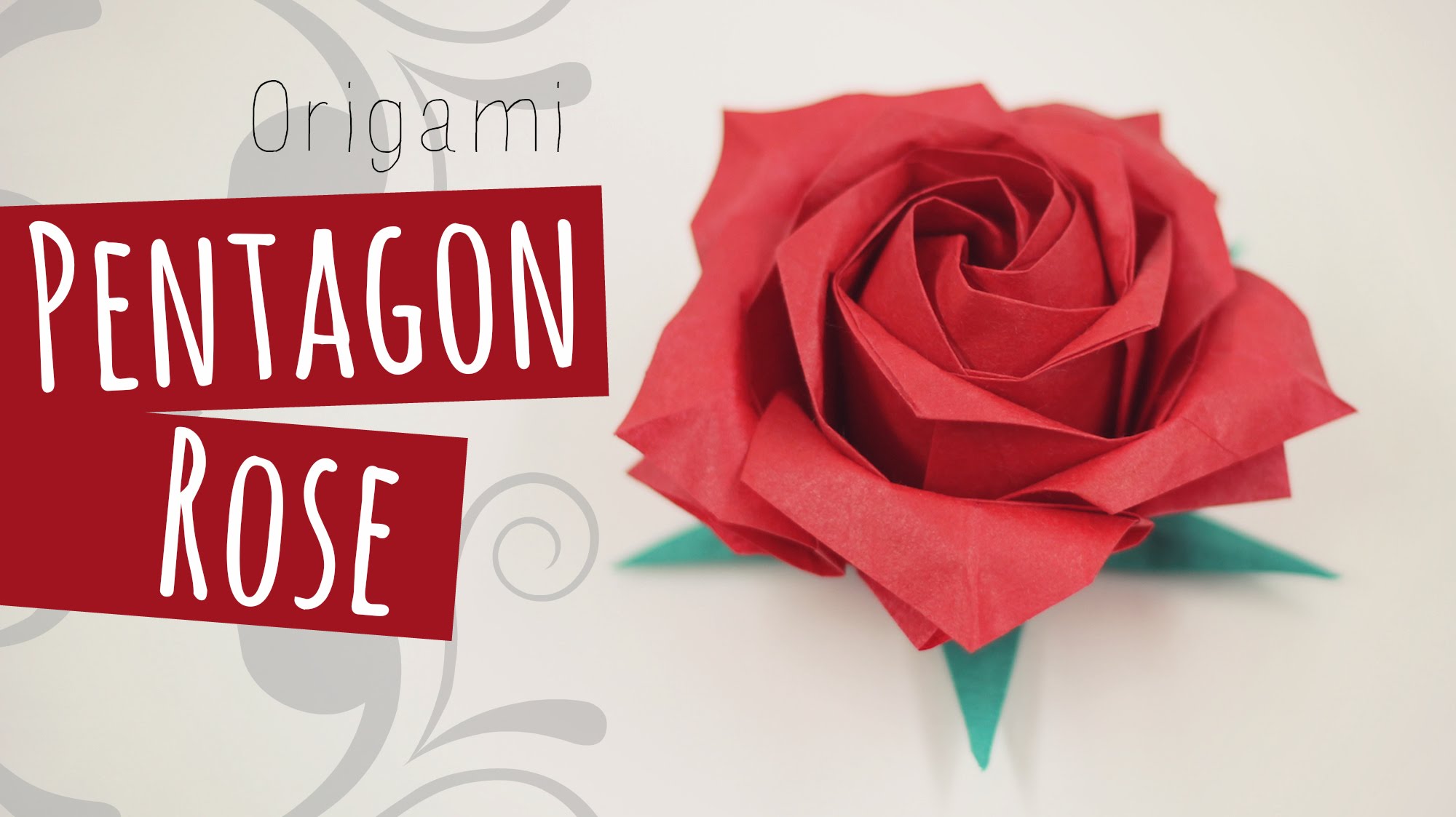 Origami Pentagon Rose (Naomiki Sato) 折り紙バラ - YouTube