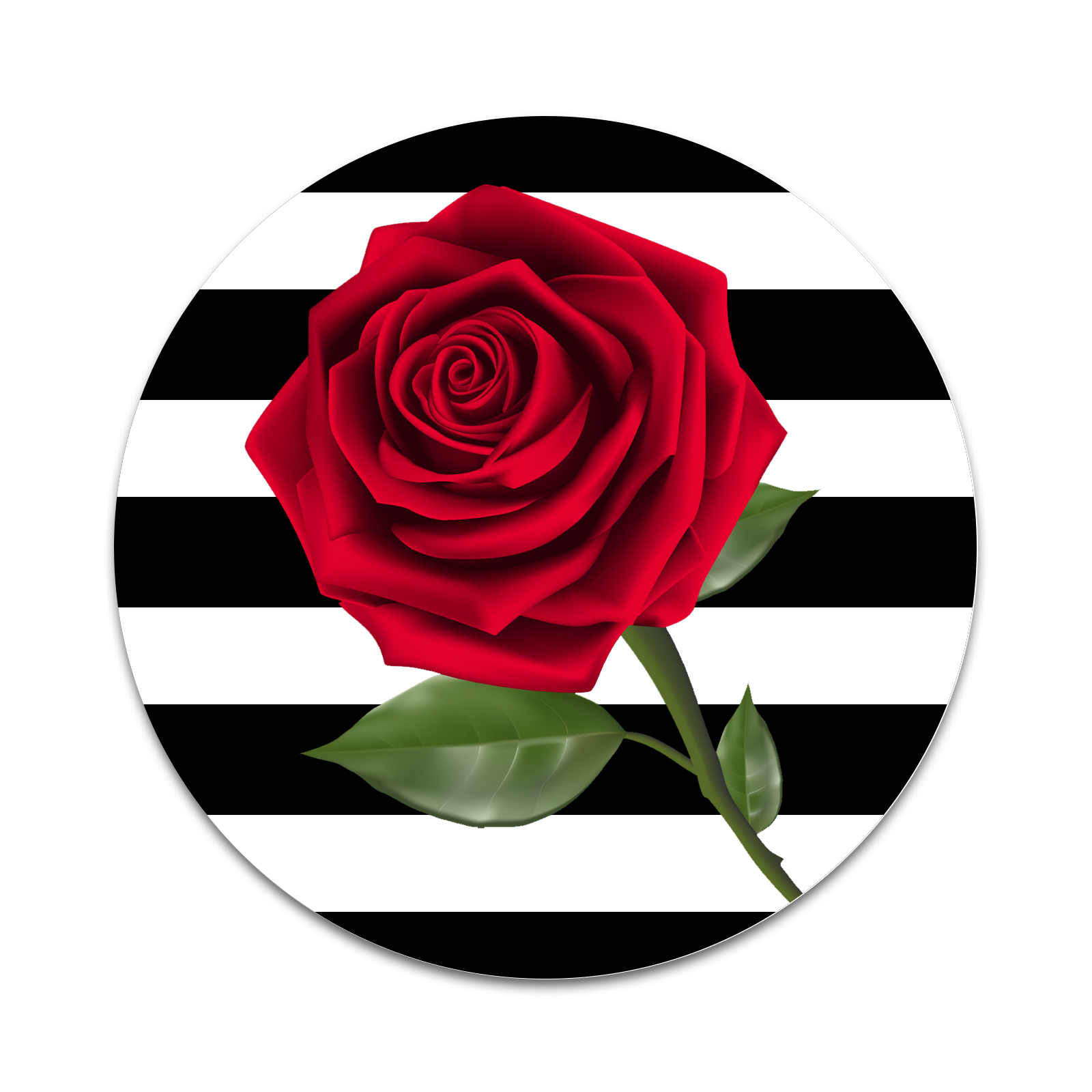 Stripes and Red Rose 2 Sticker Set for Pop Grip Stent for Phones and ...