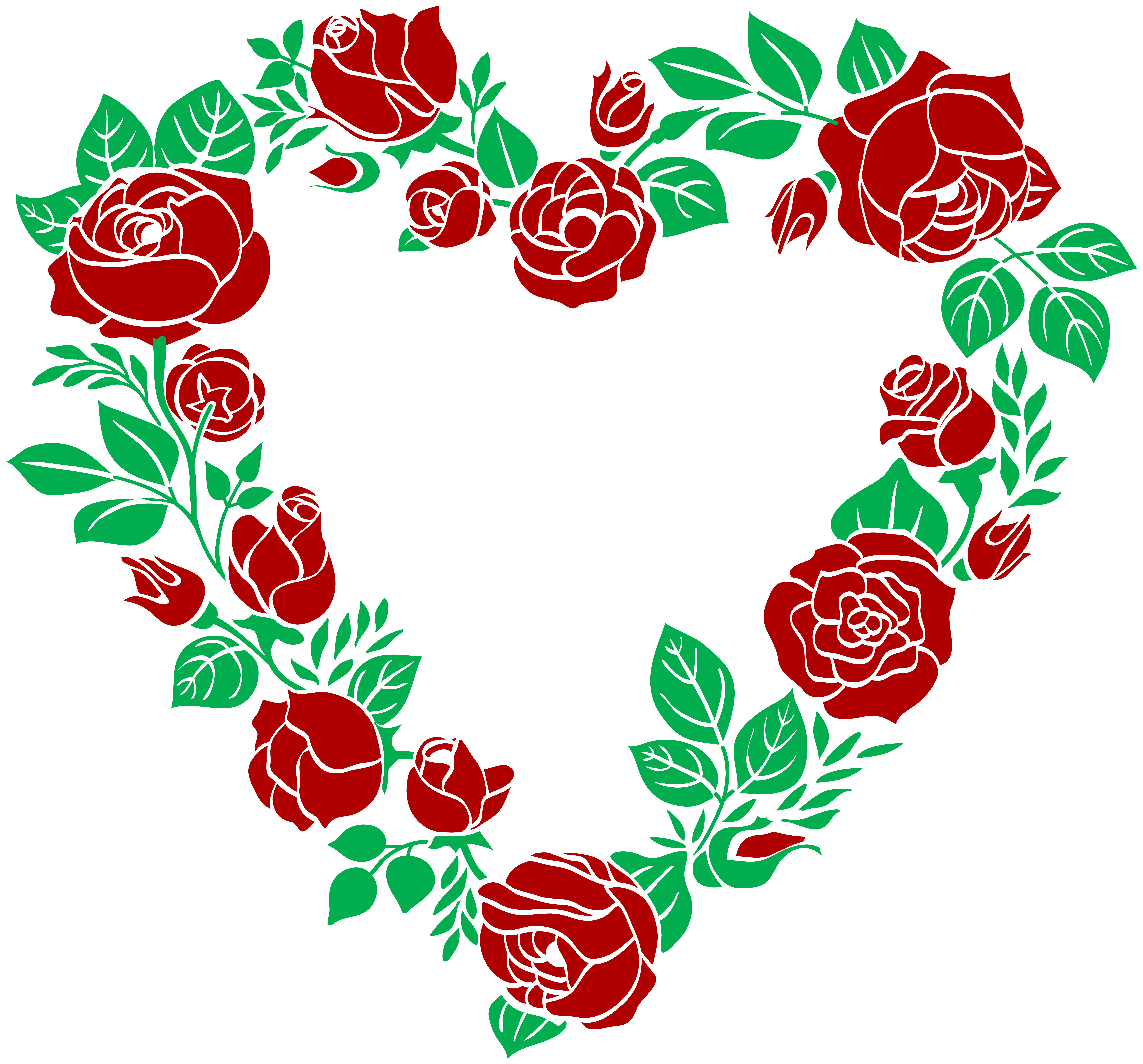 Red Rose Heart Border PNG Clip Art Image | Gallery Yopriceville ...