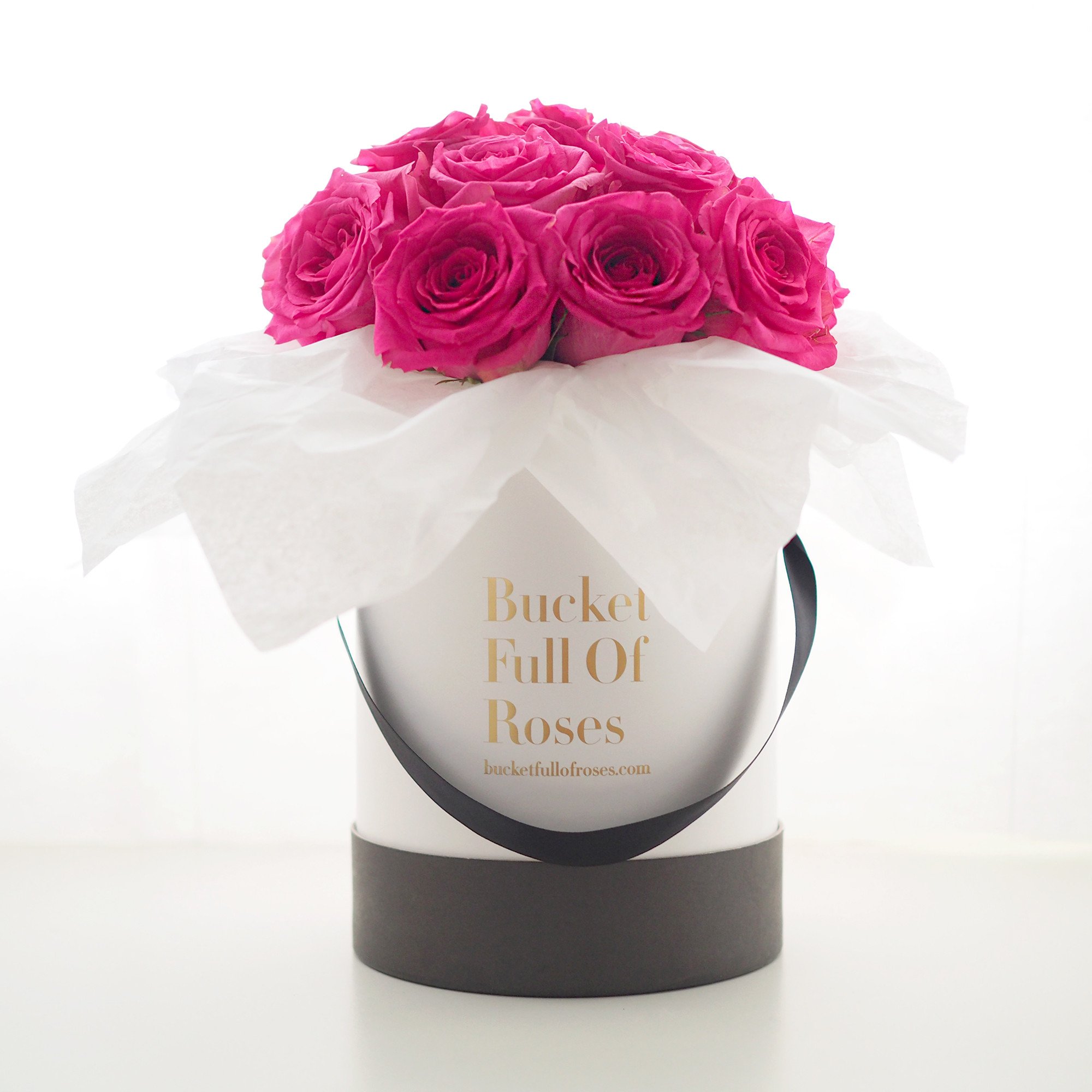 Roses Bucket - Light Pink - Bucket Full Of Roses