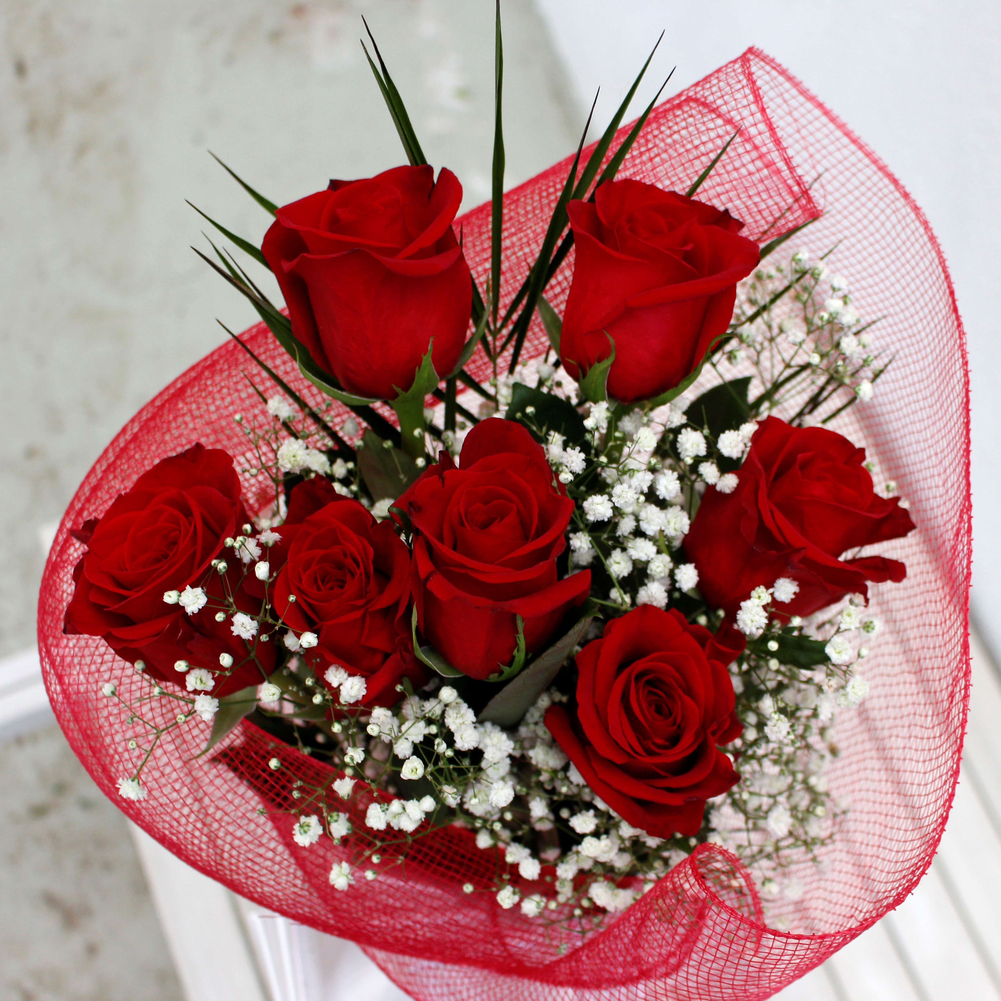 7 roses including delivery « Sherries