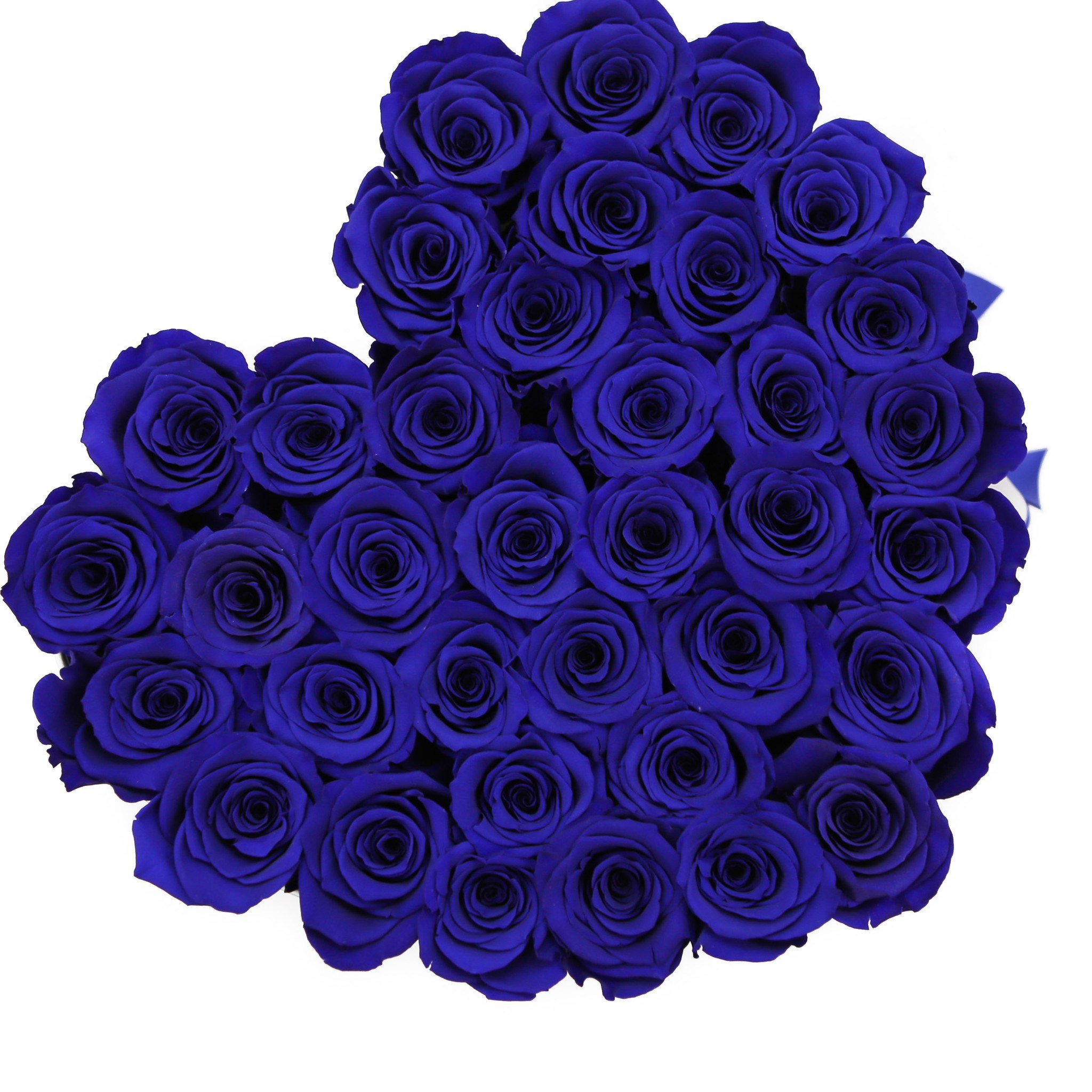 LOVE box - white - blue ETERNITY roses