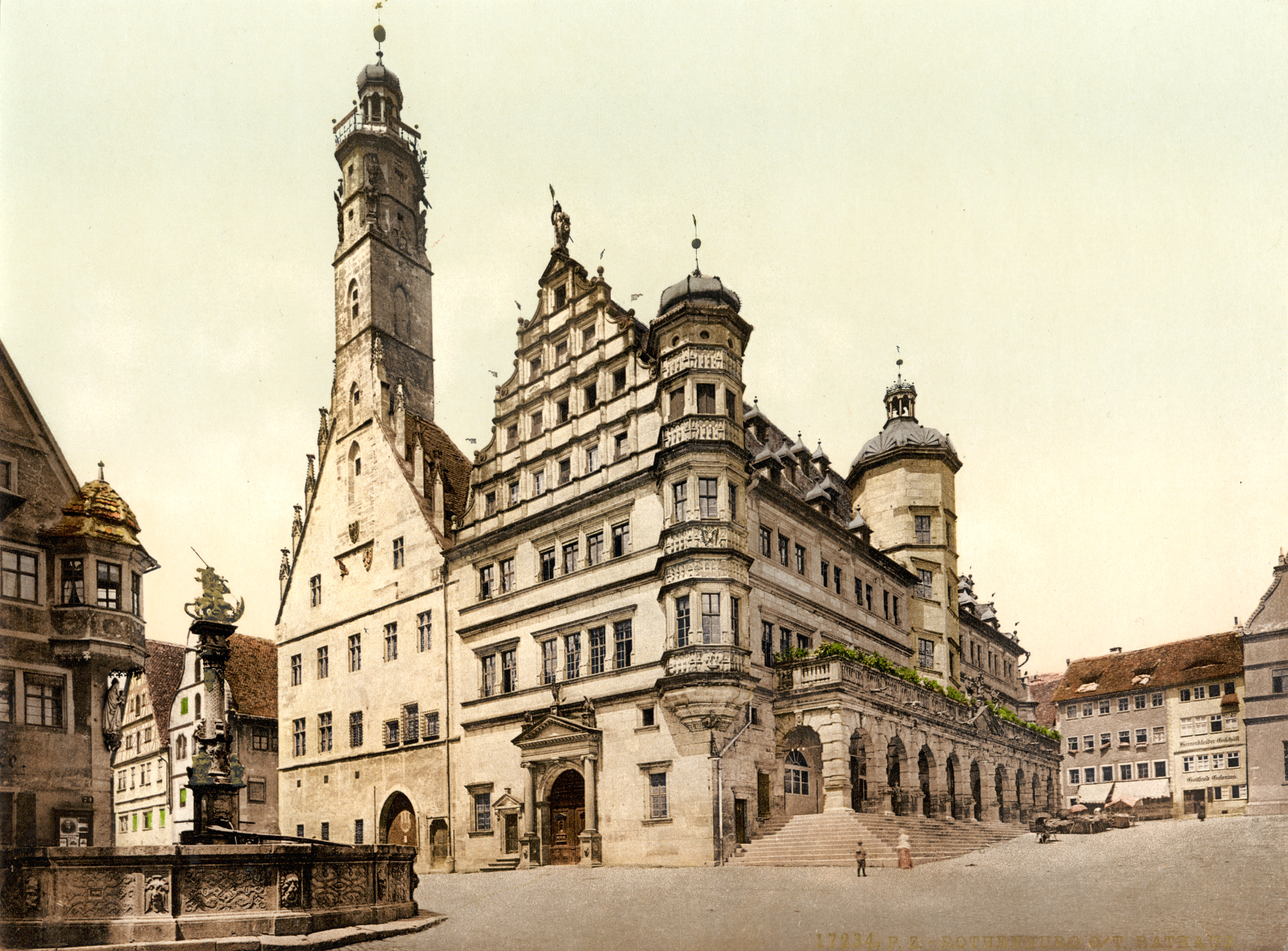File:City hall, Rothenburg ob der Tauber, Bavaria, Germany, 1890s ...
