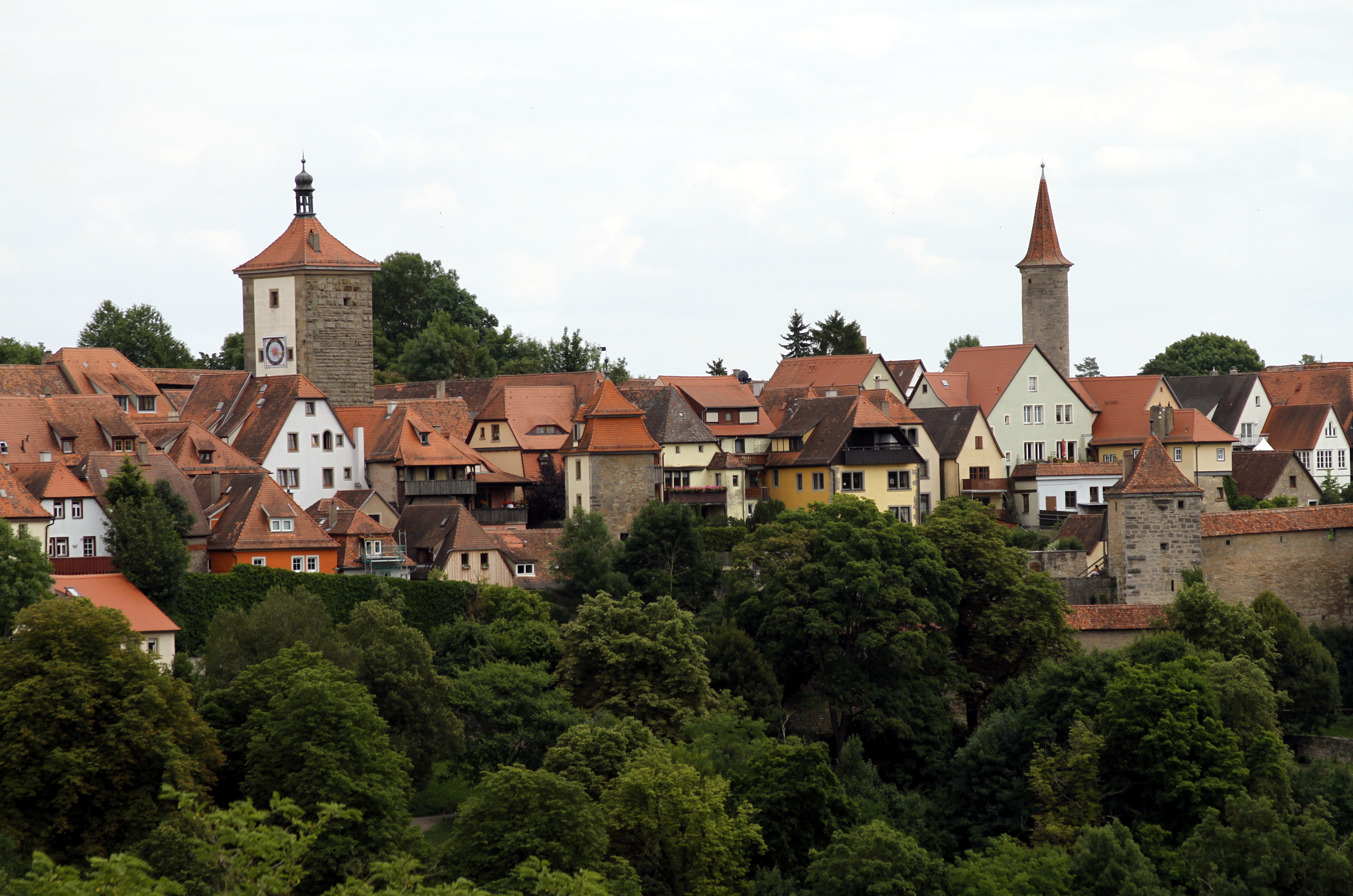 File:Cityscape from Alte Burg - Rothenburg ob der Tauber - Germany ...