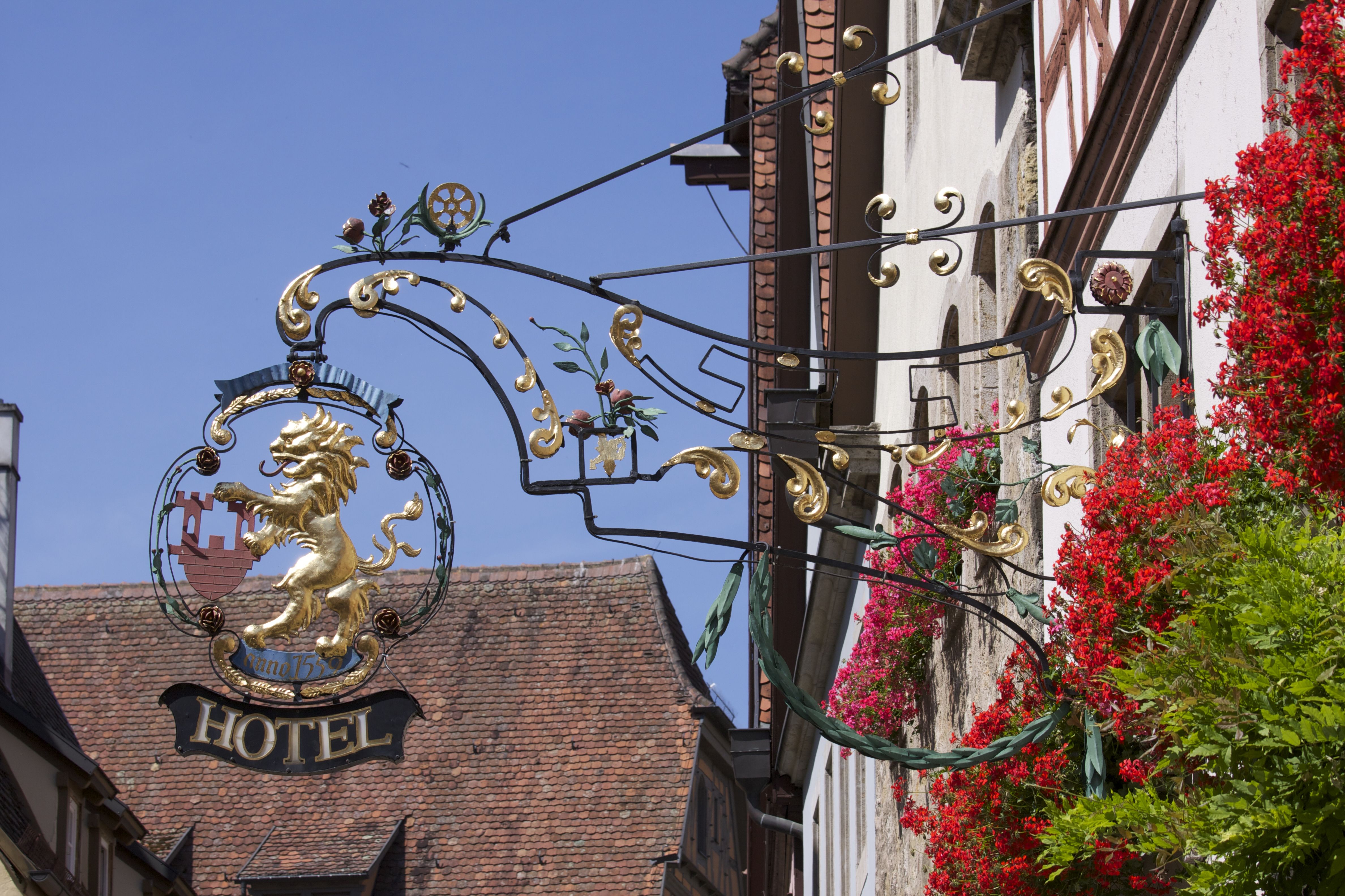 Lovely Gilded Hotel Sign, Rothenburg ob der Tauber, Germany by ...