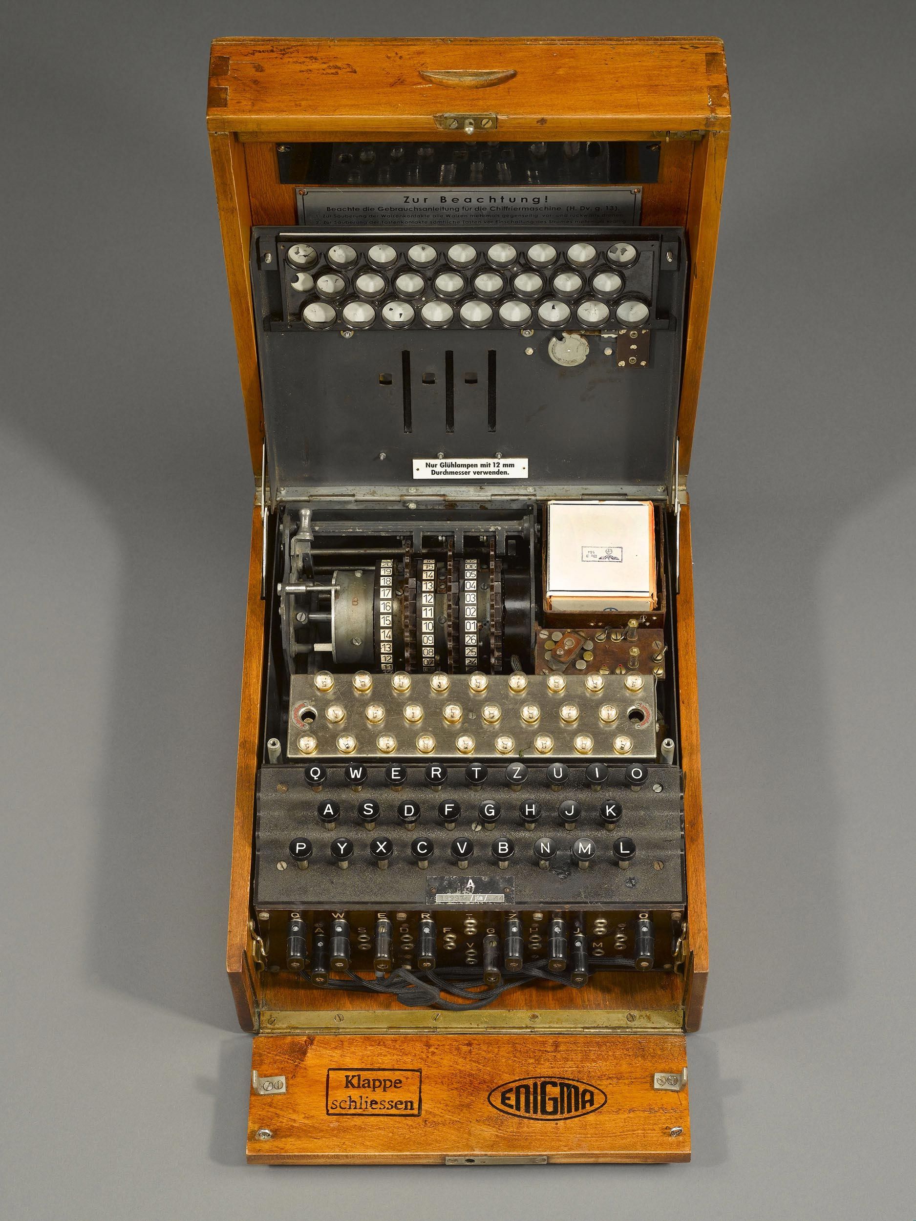 Very Rare WWII Enigma Cipher Machine. This highly important three ...