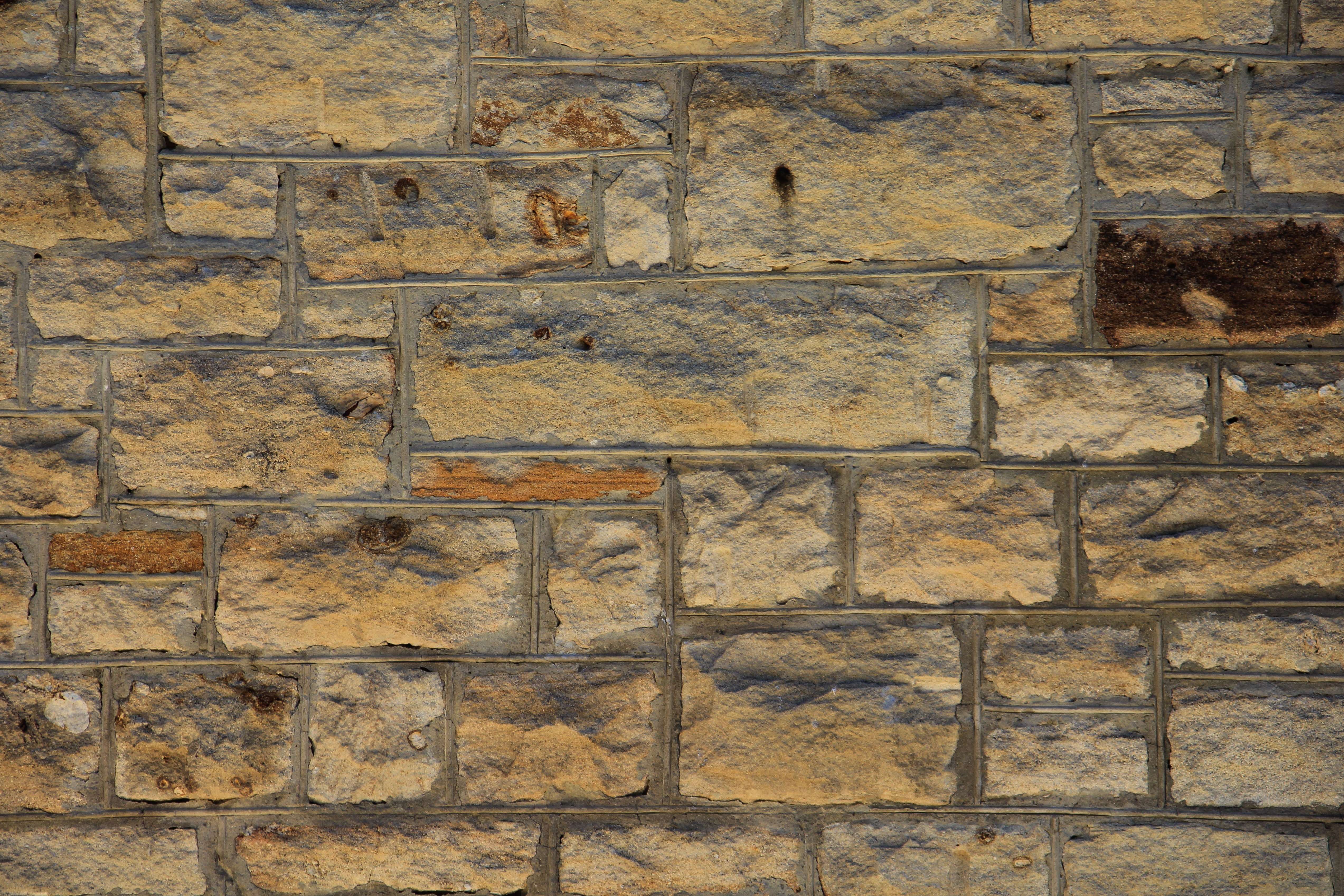 wall texture brick yellow block stone rough surface photo - TextureX ...