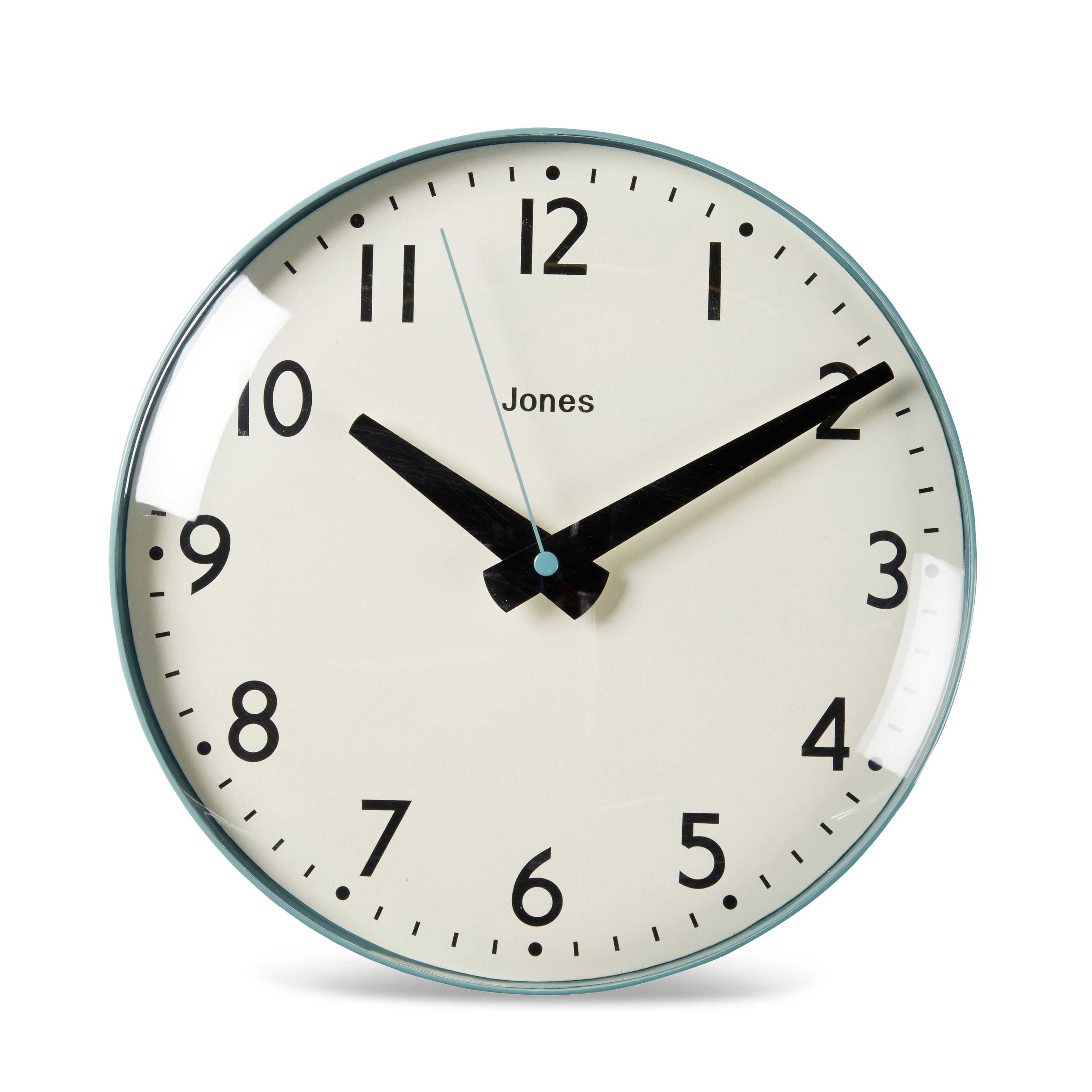 Jones Clocks Concorde Teal Analogue Clock | Departments | DIY at B&Q