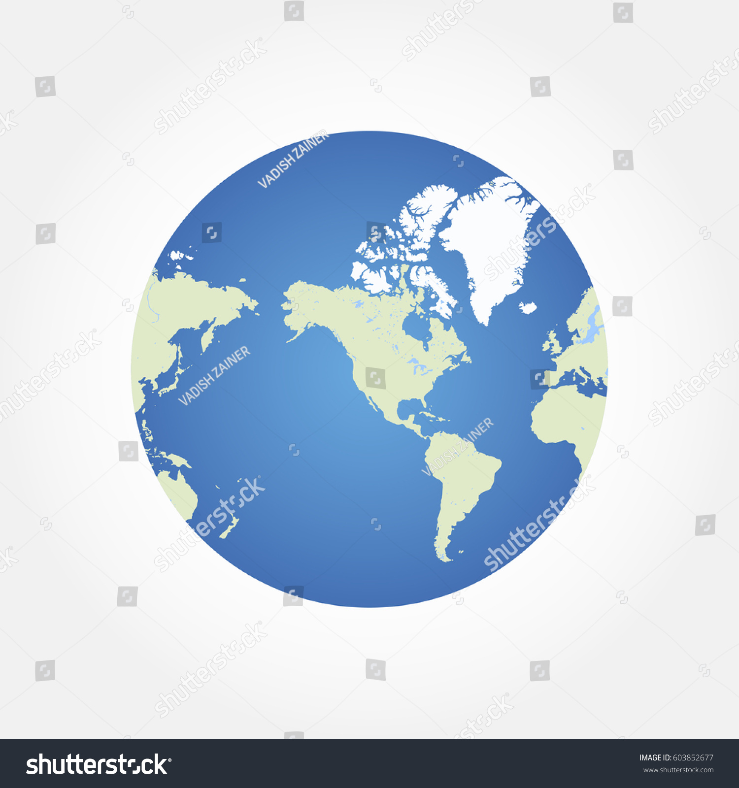 Round Globe World Map Flat Vector Stock Vector 603852677 - Shutterstock
