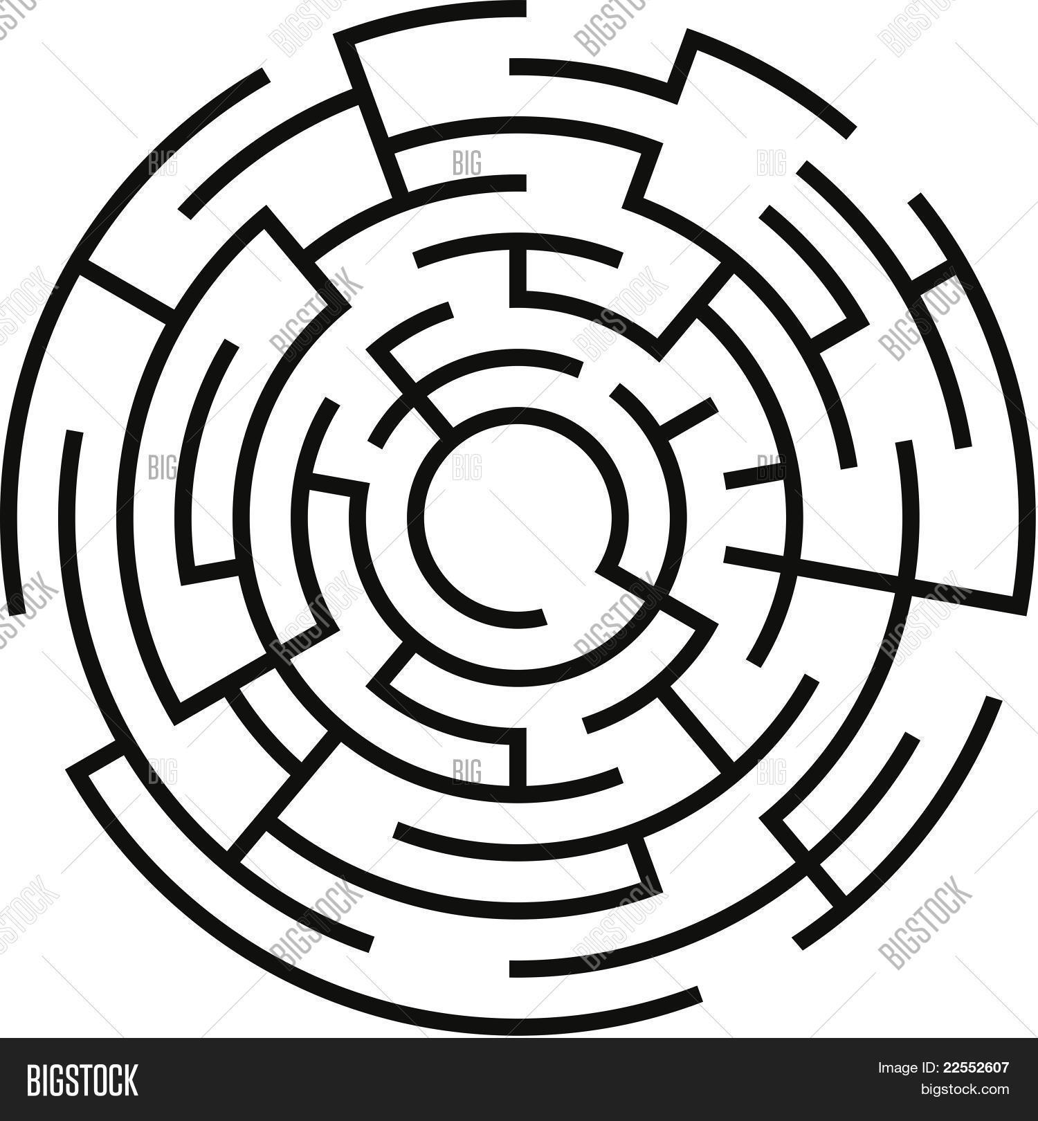Round Maze Vector & Photo (Free Trial) | Bigstock