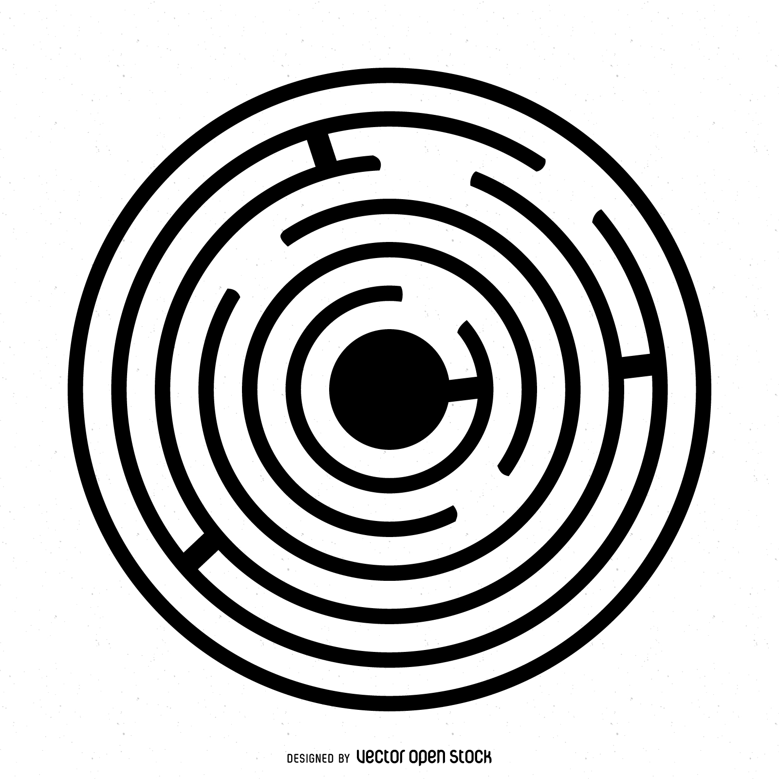 Round maze illustration - Vector download