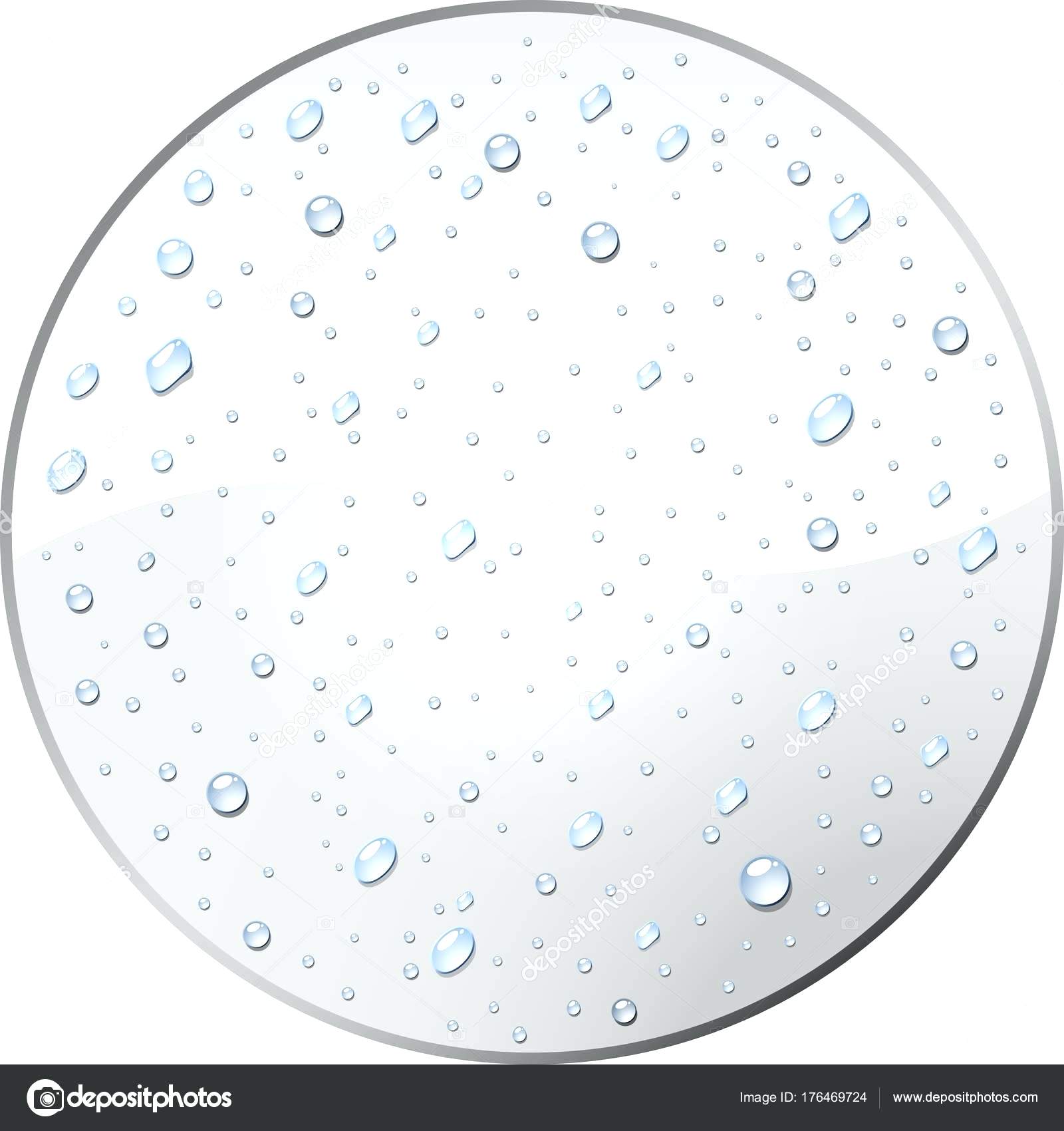 Round water droplets photo