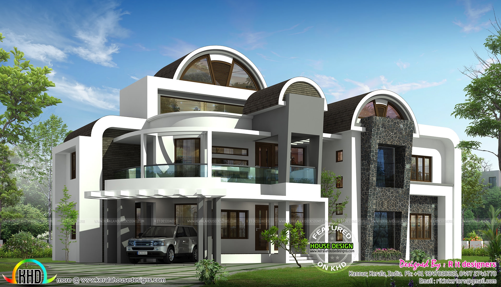 Rounded Roof Plans Modern Round Roof Mix House Plan Kerala Home ...