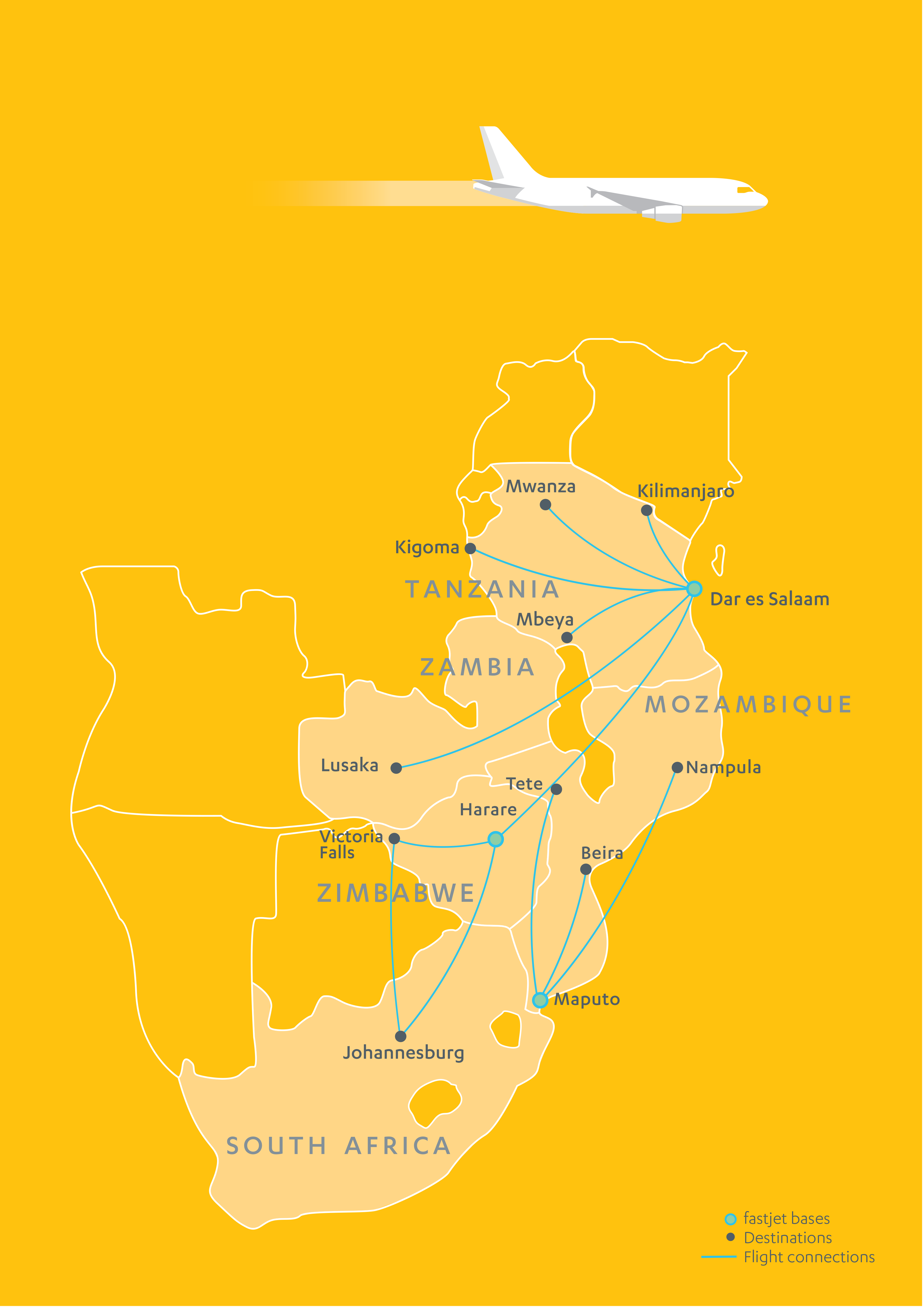 Flight Route Map | fastjet