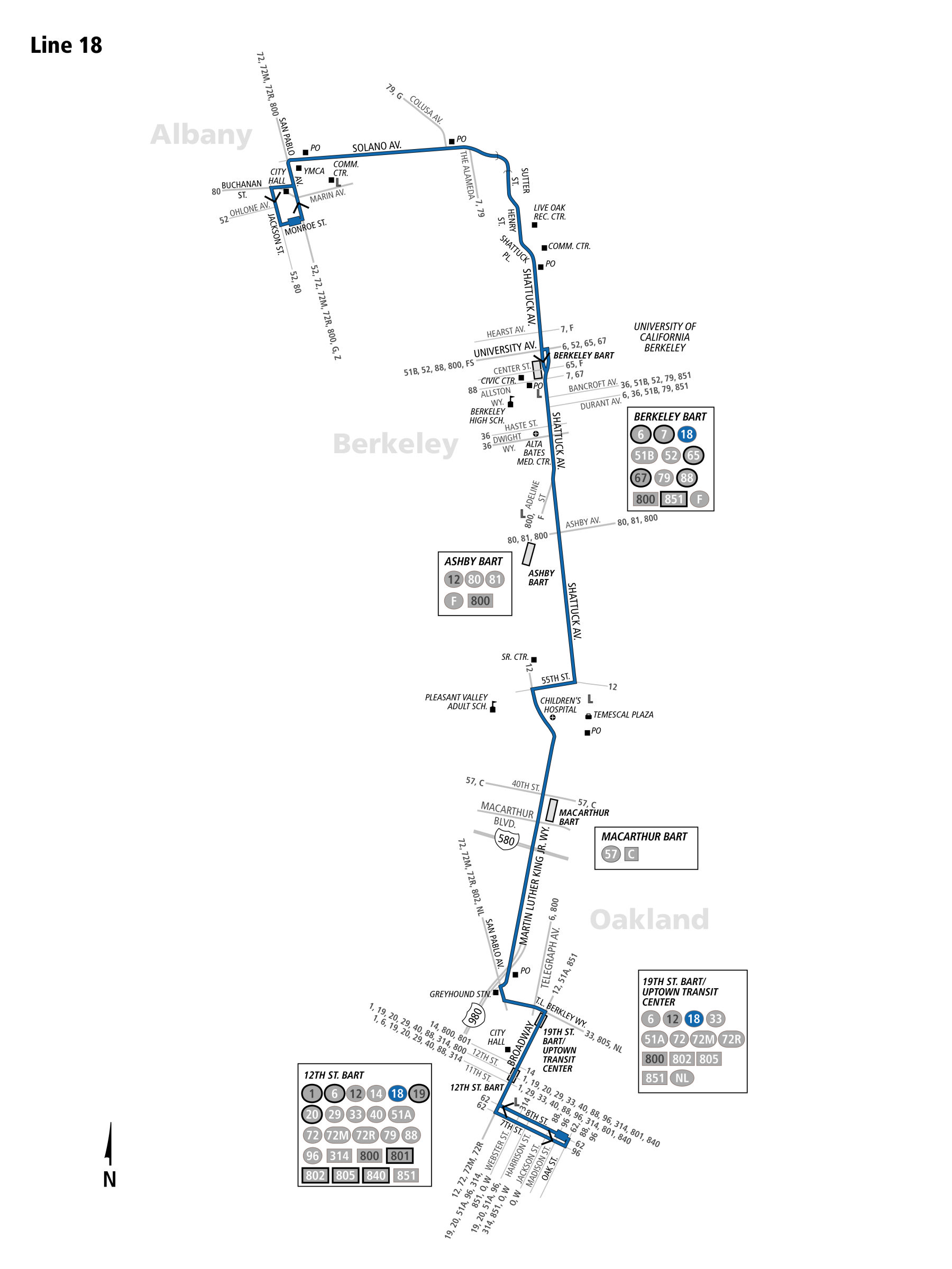 18 Bus Route - AC Transit - SF Bay Transit