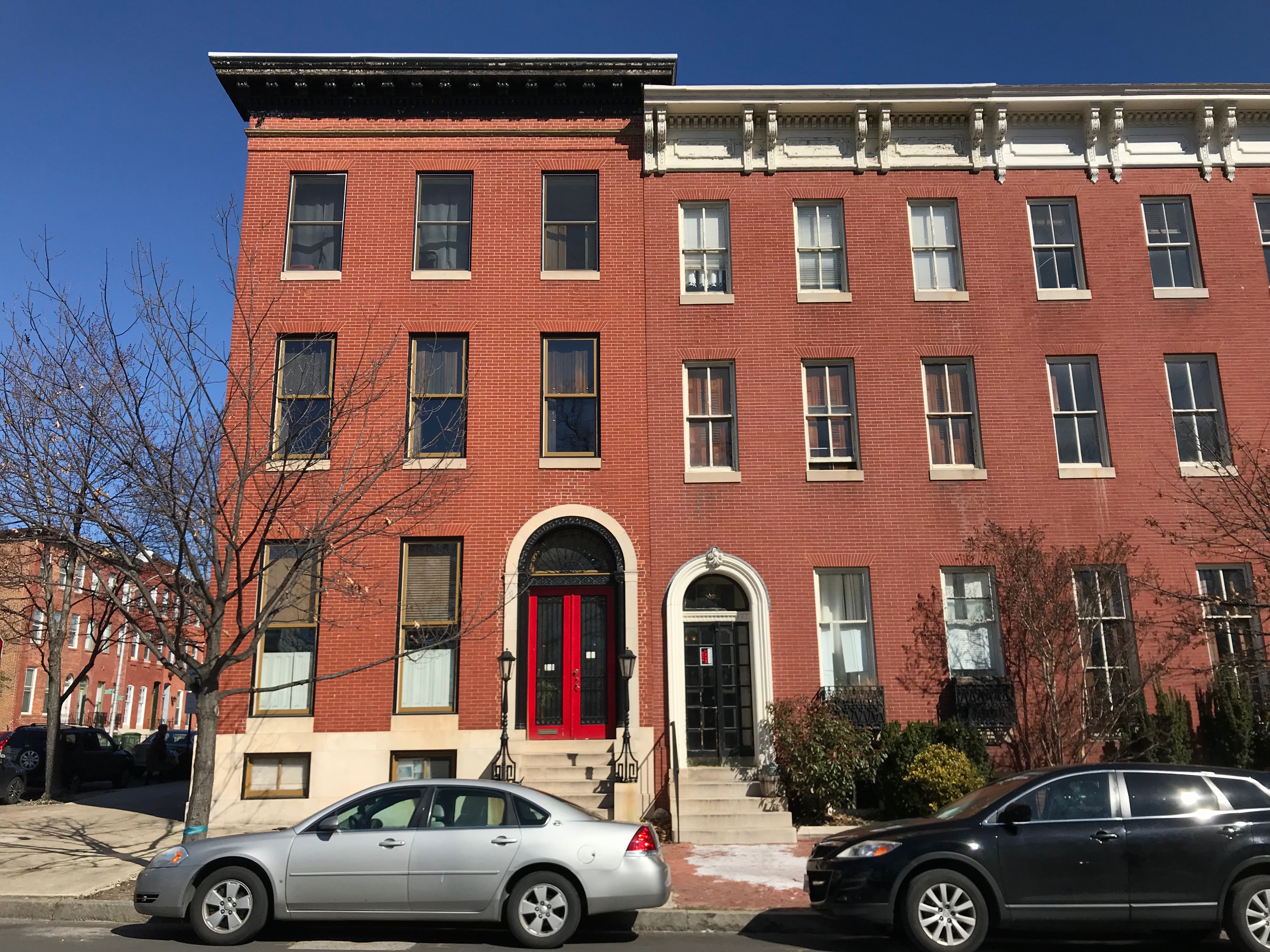 Rowhouse, 5 S. Gilmor Street, Baltimore, MD 21223, Baltimore, Building, Car, Hollins Street, HQ Photo