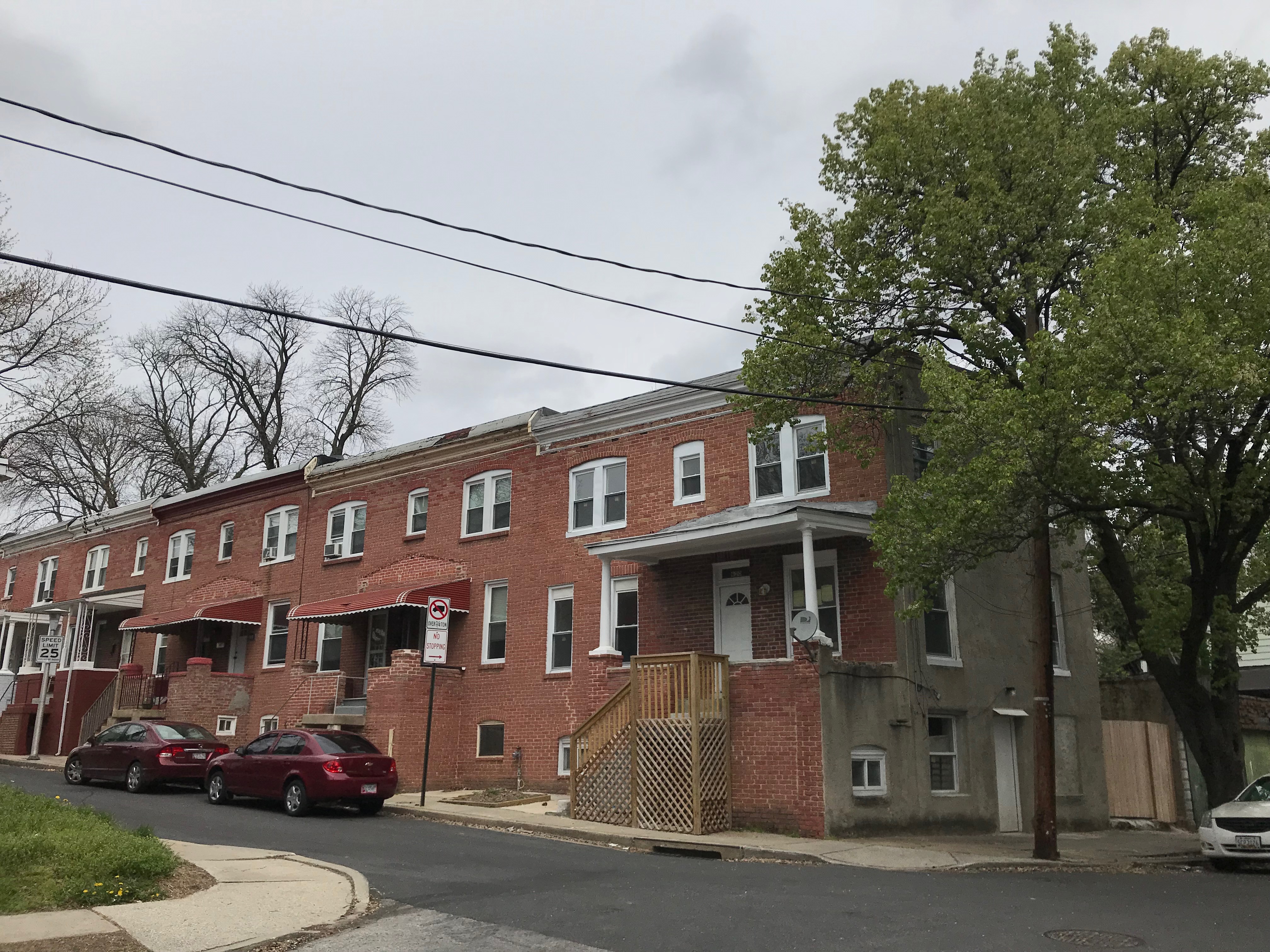 Rowhouses, Montpelier Street and Frisby Street (northeast corner), Baltimore, MD 21218, Architecture, Baltimore, Better Waverly, Building, HQ Photo