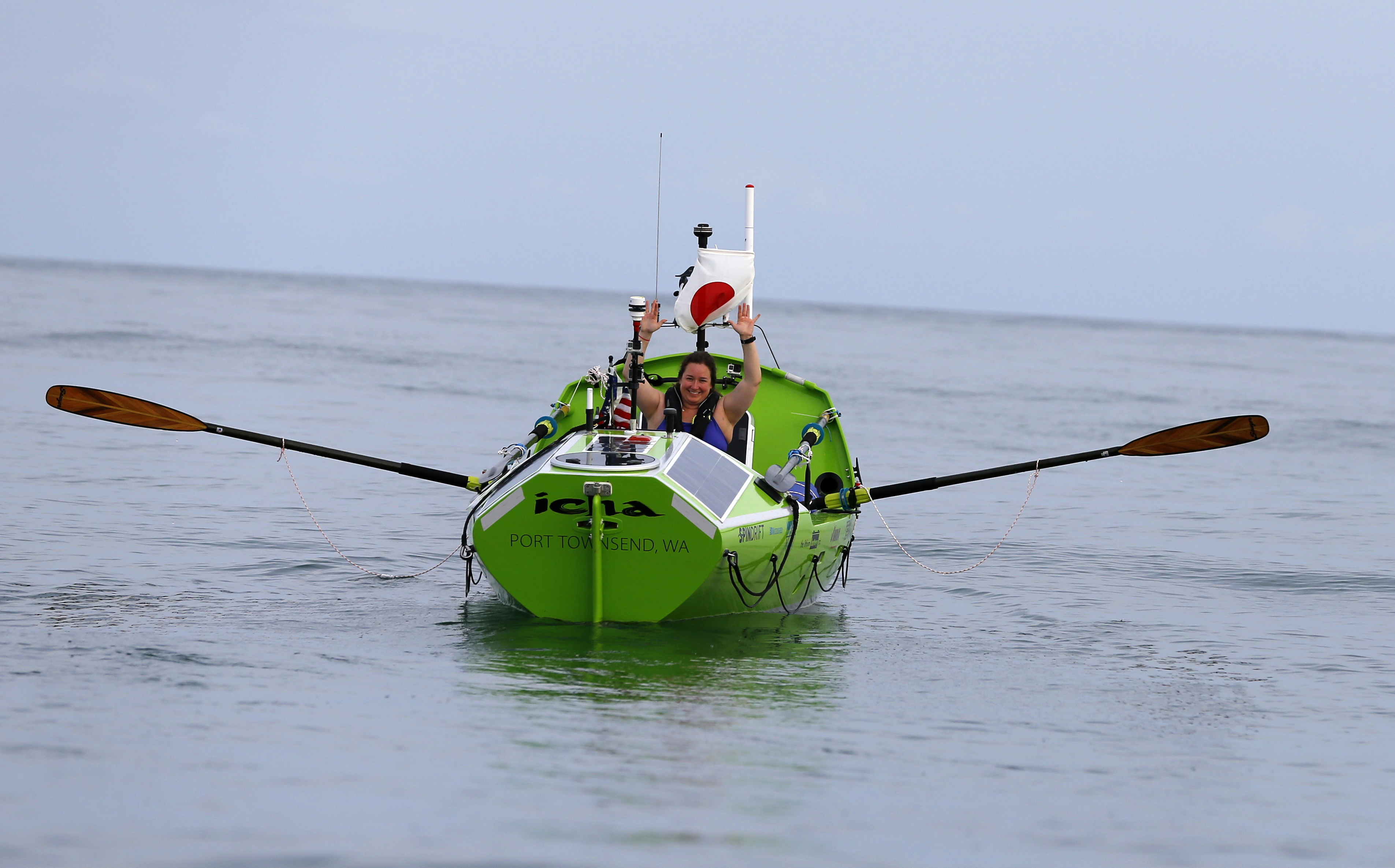 U.S. woman rowing across Pacific alone is rescued off coast of ...