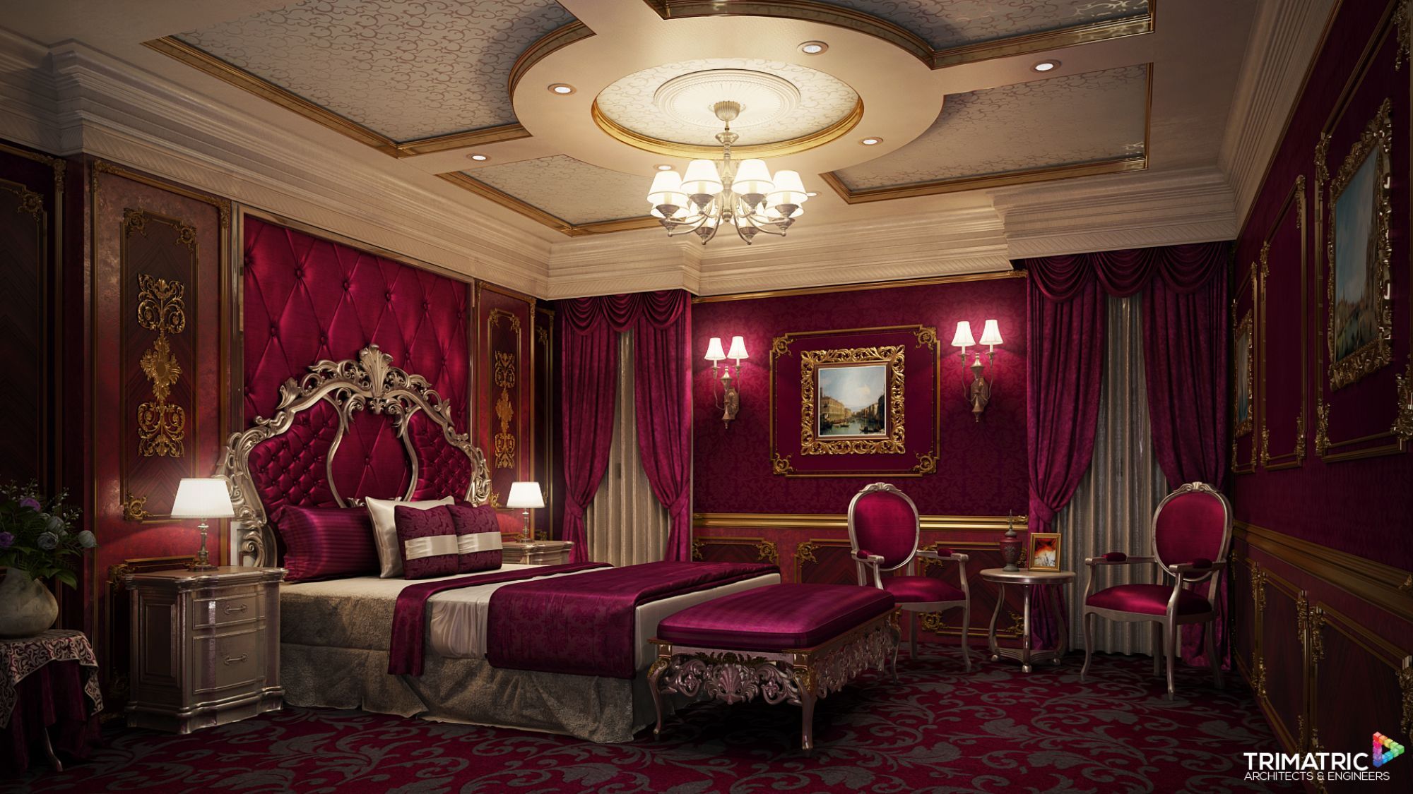 Image result for royal bedroom | Master - Burgundy | Pinterest ...