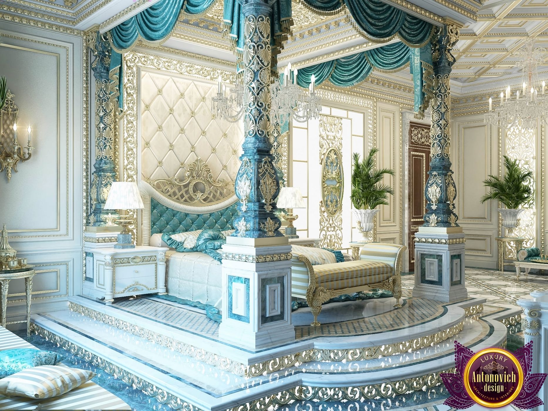 Bedroom Design in Dubai, luxury Royal Master bedroom design, Photo 5 ...