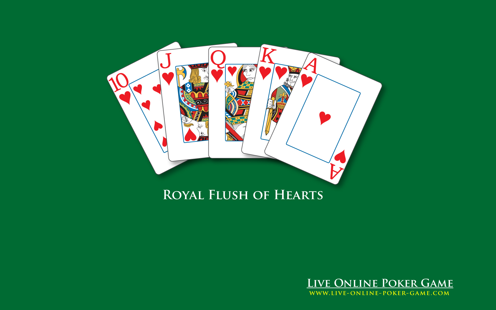 Royal Flush of Hearts Poker Wallpaper: Poker Downloads - Online ...